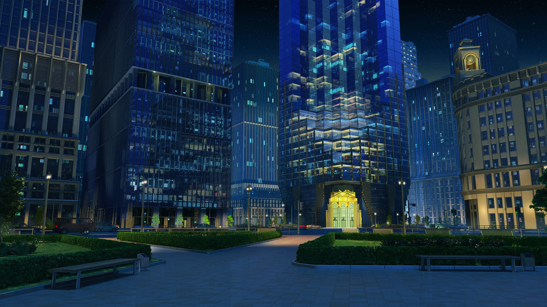 我的世界 城市 夜景 灯光