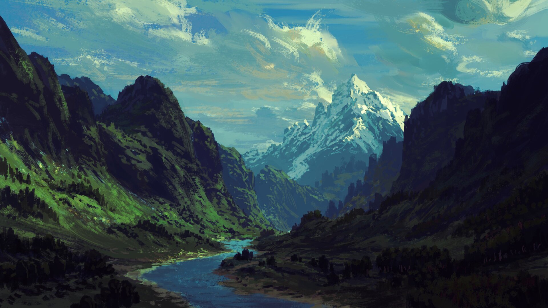 山川 峡谷 雪山 青山绿水