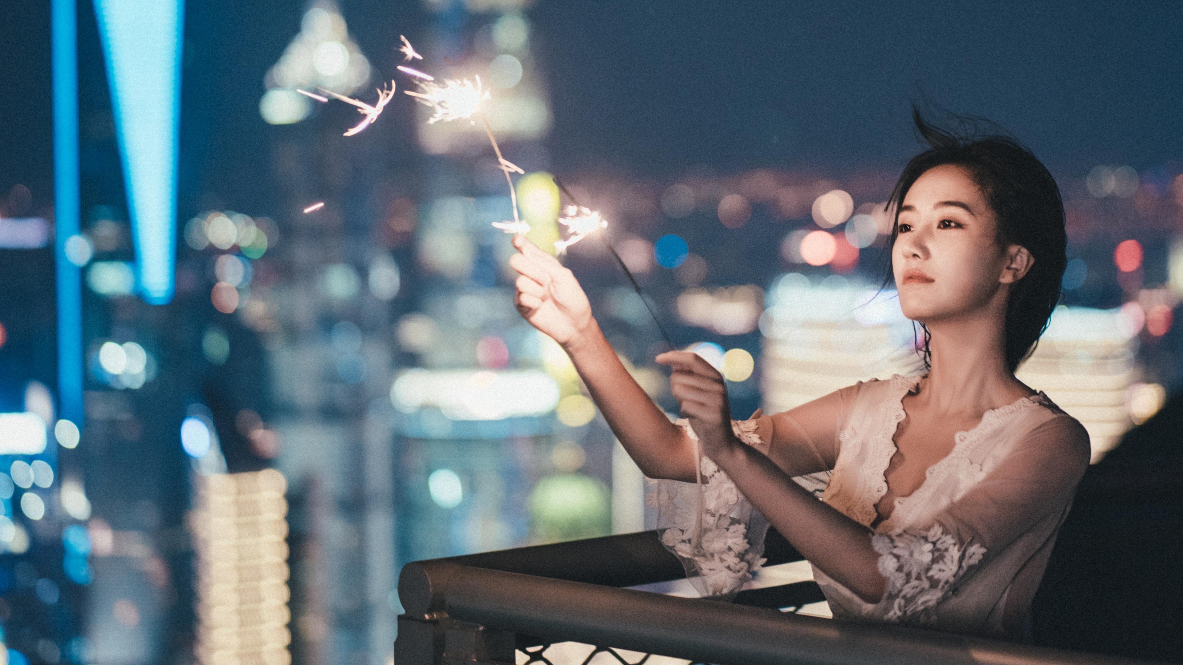 清纯 烟火 阳台 夜景 城市 文艺