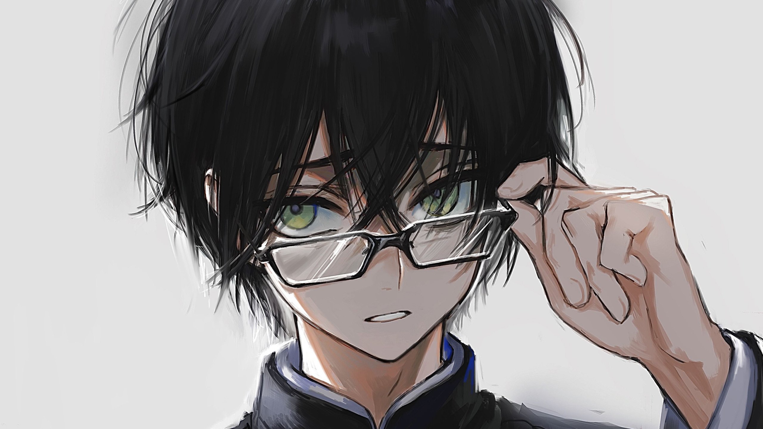 卡通人物 眼镜帅哥 绿色眼睛