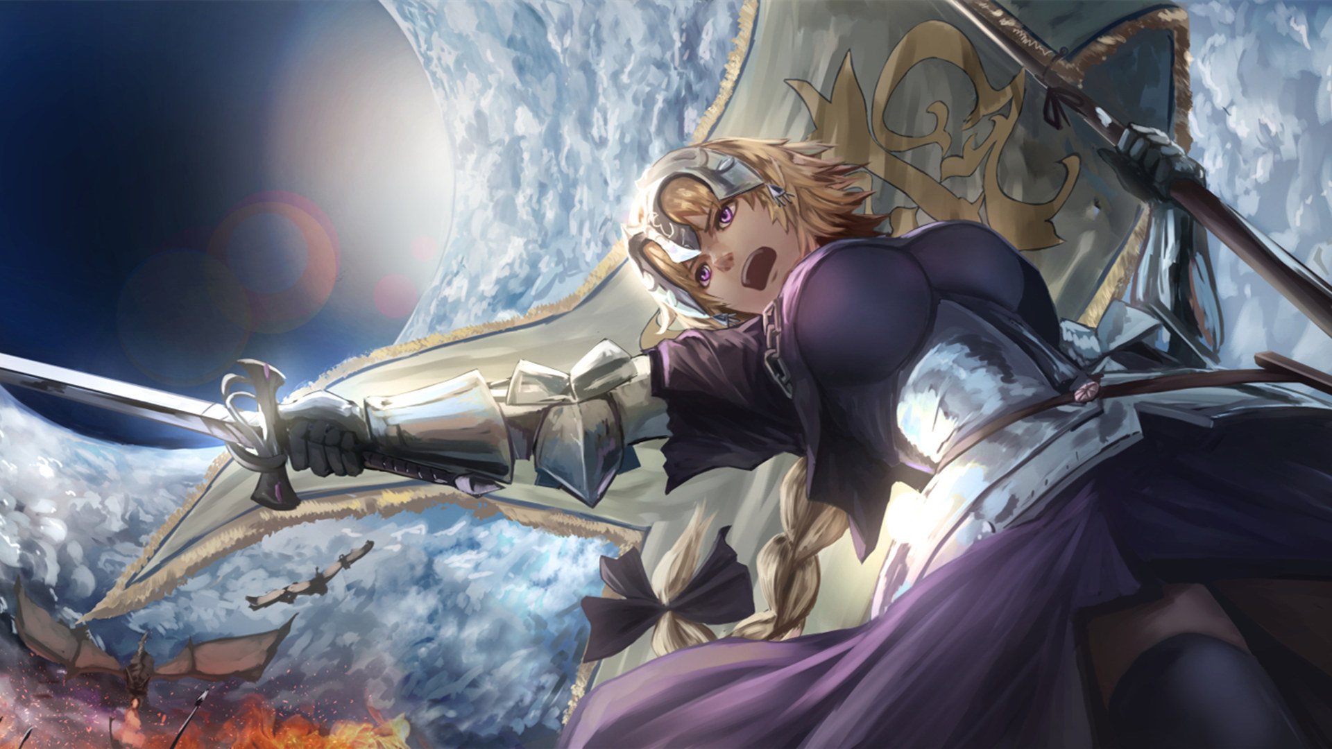 FATE 战士 怪兽 剑 战旗