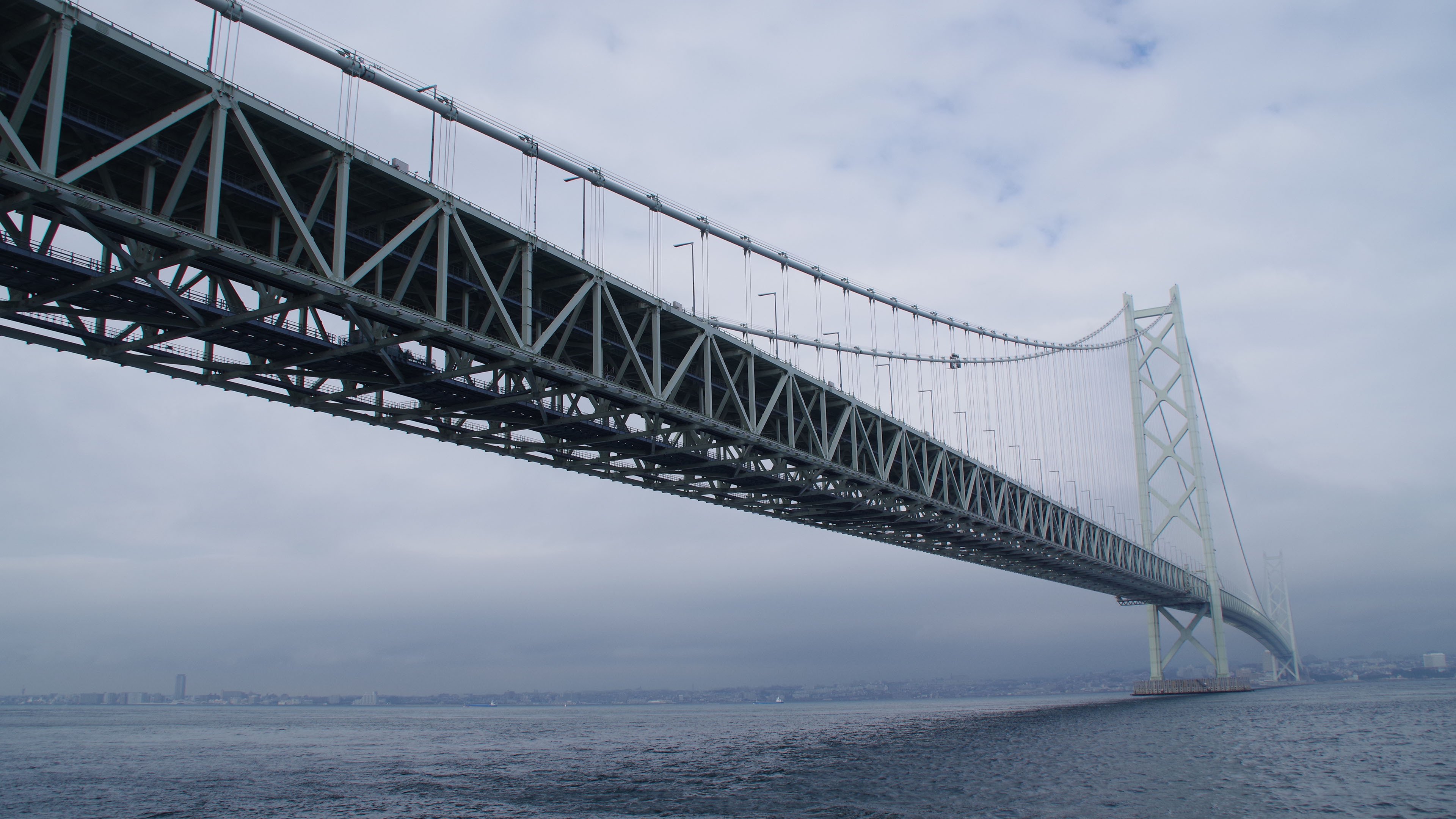 跨海大桥 雾 桥梁 阴云