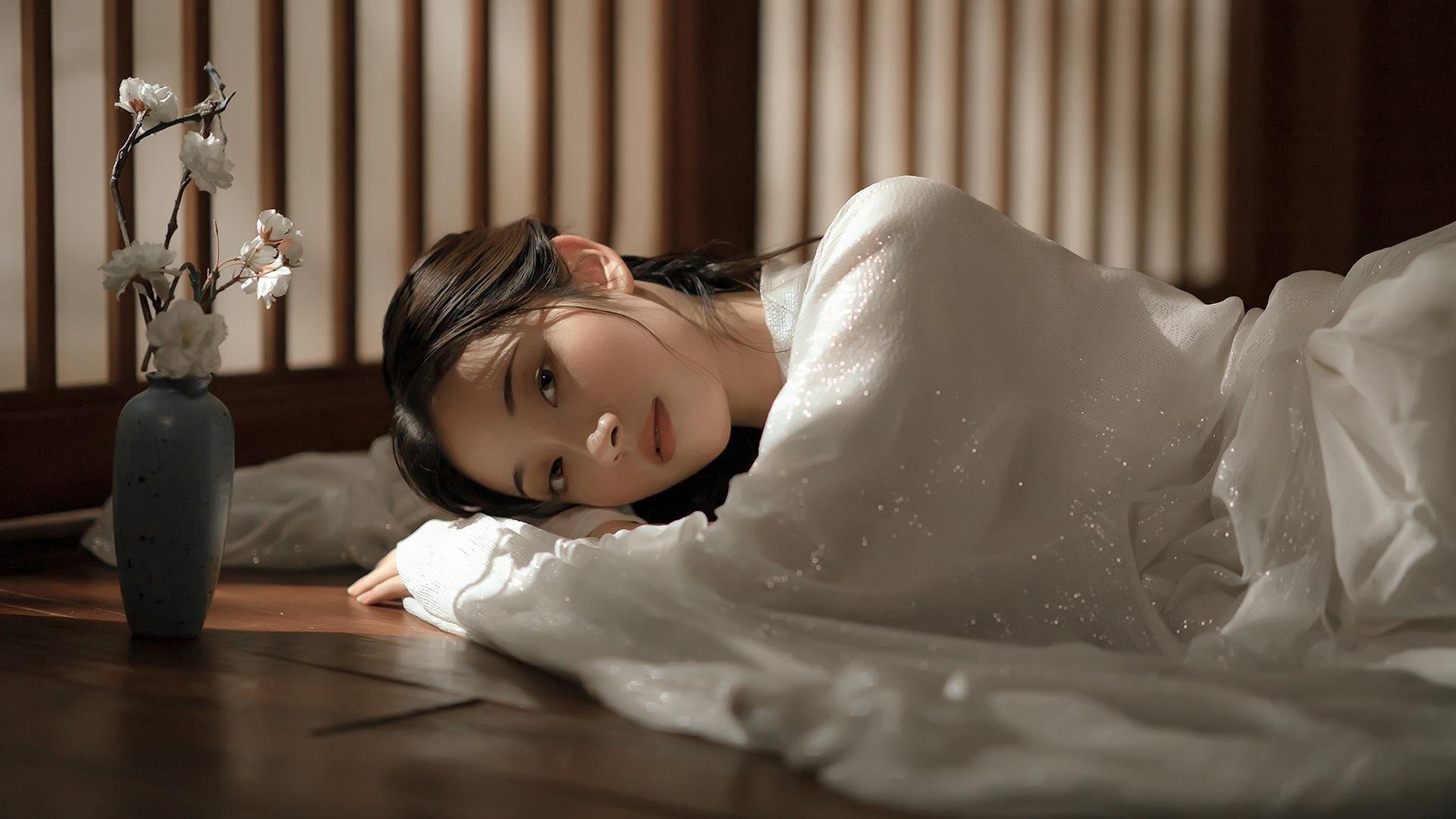 文艺古风  白衣  汉服  唯美  古风  惊艳