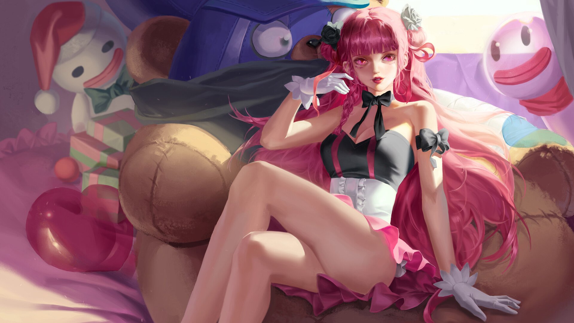 木偶 篮球 红头发 短裙 长腿