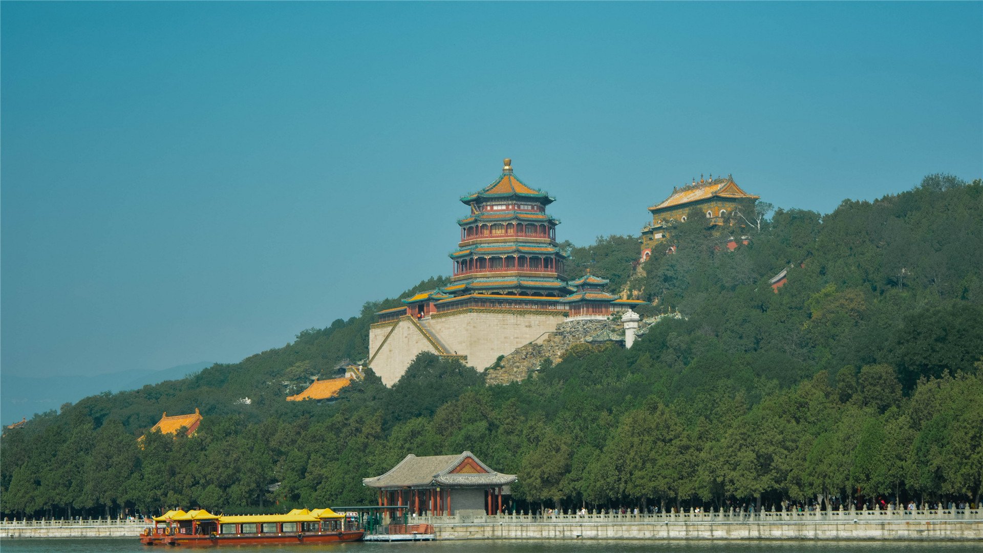 颐和园 昆明湖 皇家园林 山坡