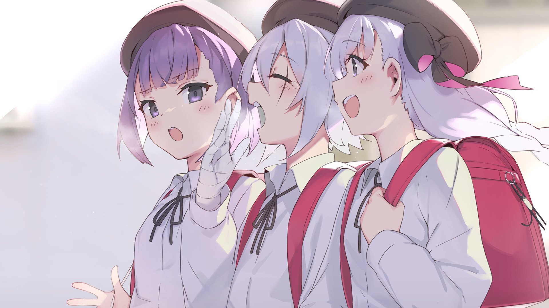 上学 清晨 书包