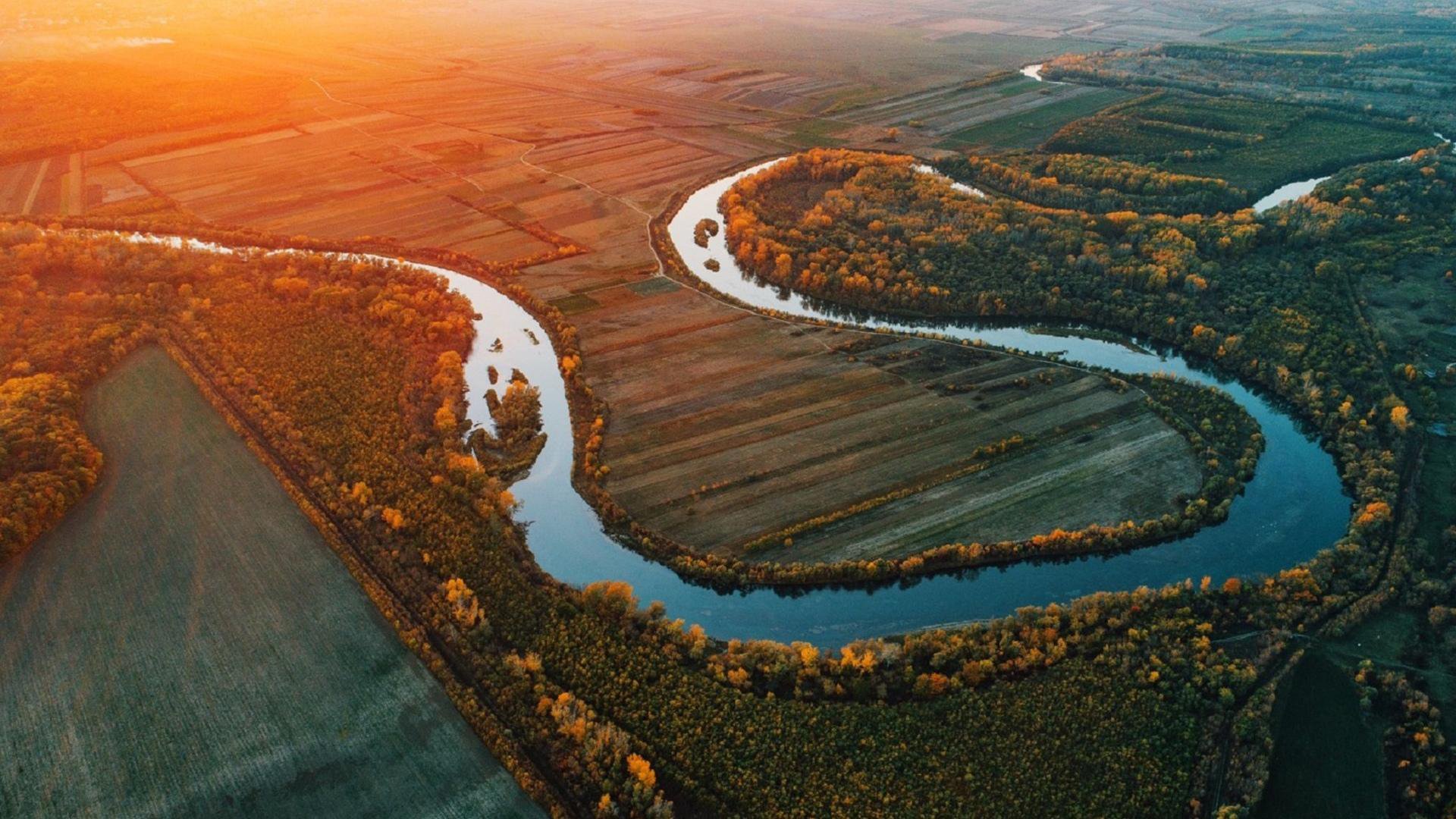 自然风光 清晨阳光 河流