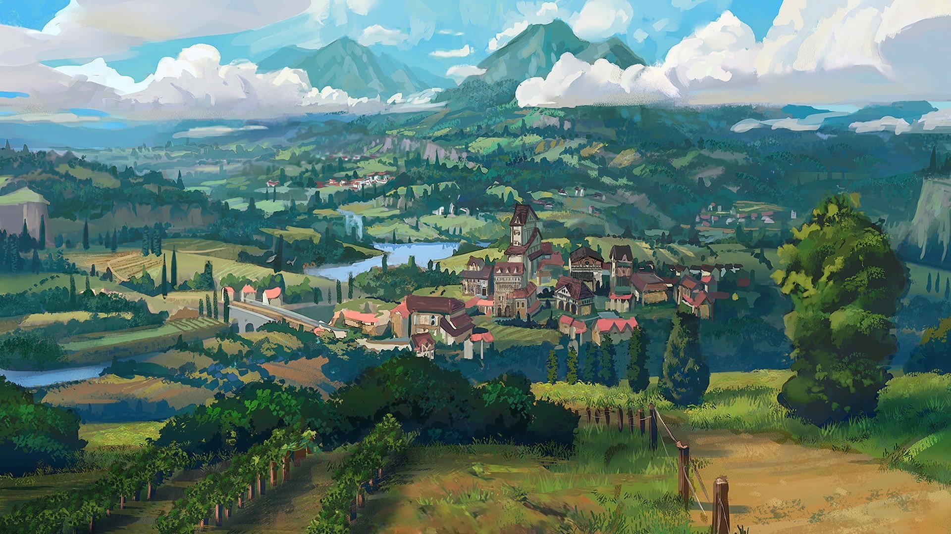 小镇 童话 山村