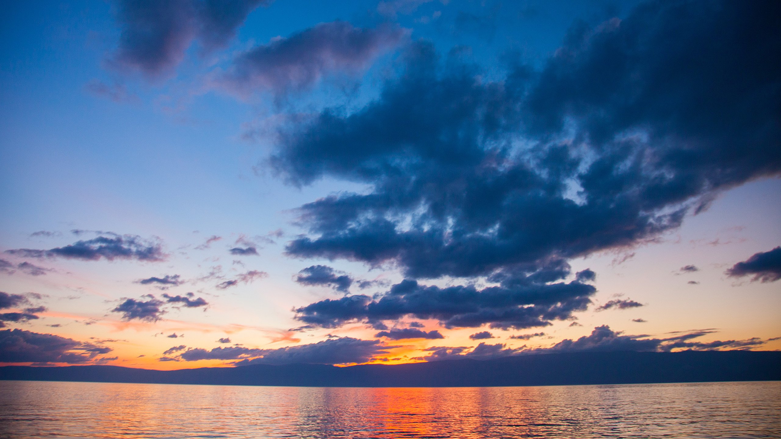 落日余晖 晚霞 海天一线