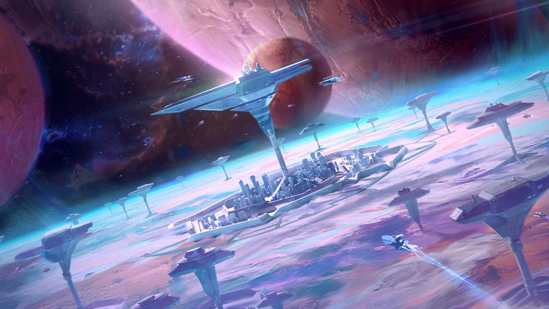 天空 外星球 宇宙 宇宙飞船