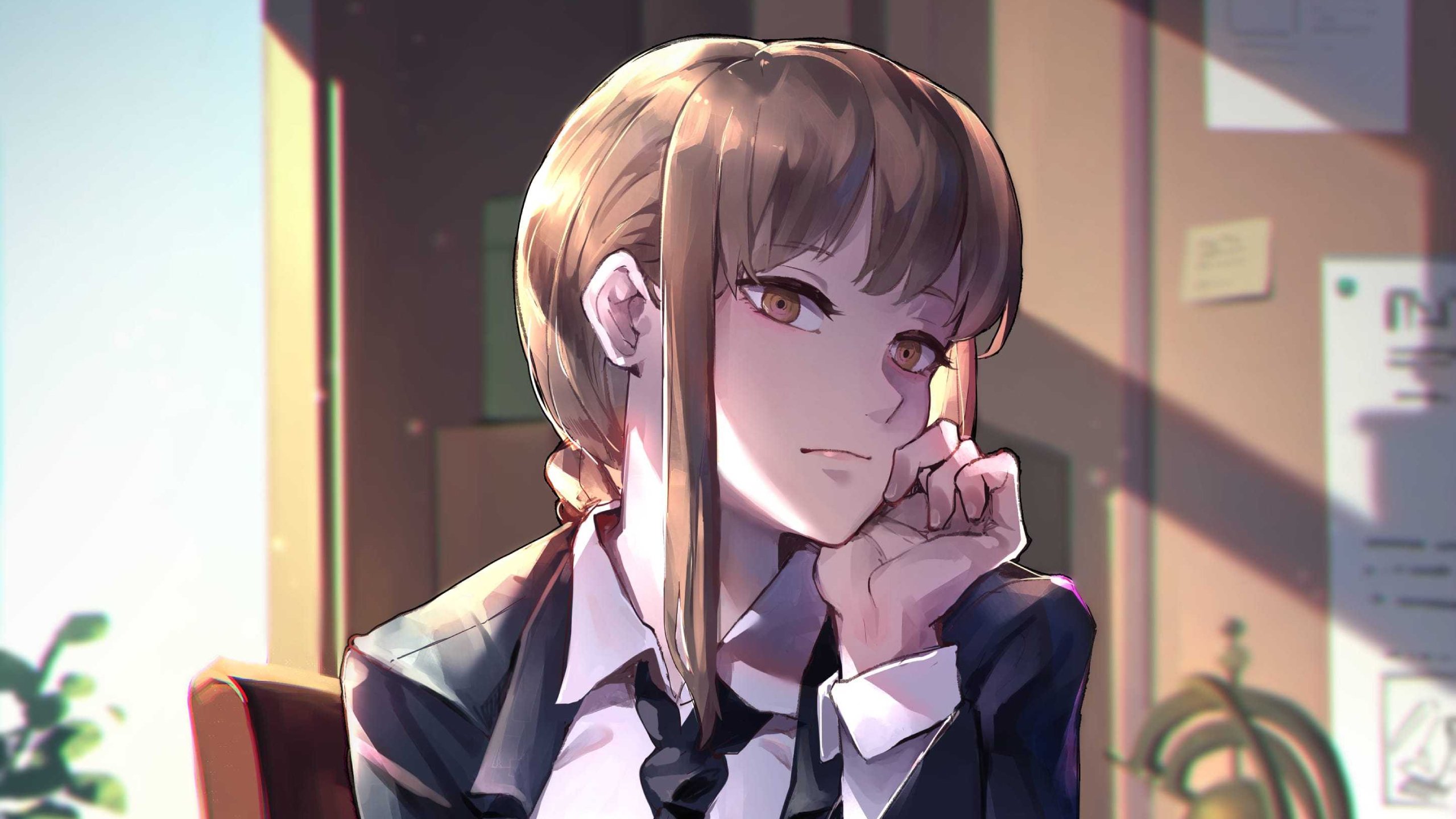 午后阳光 职业装 金发女孩