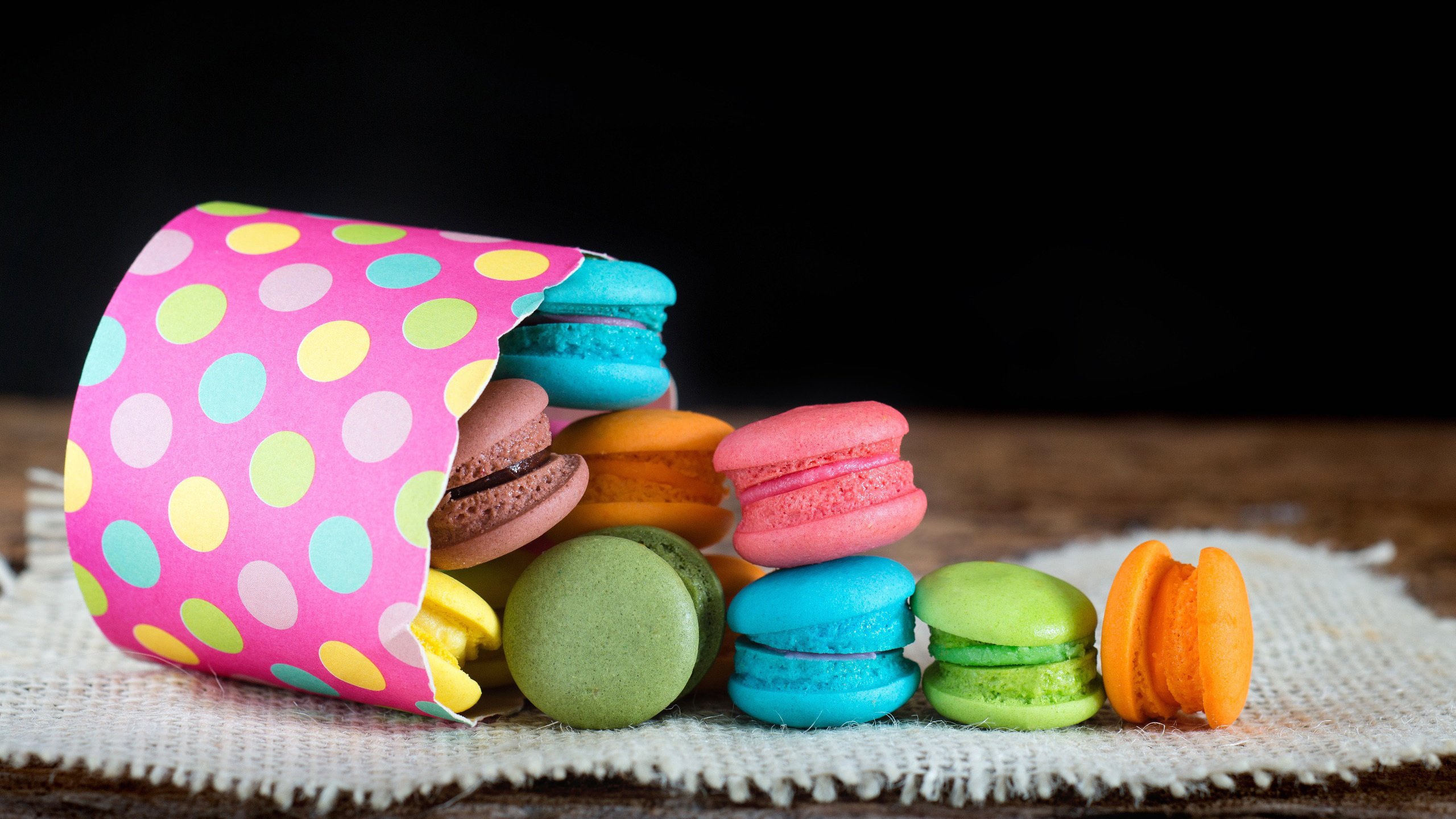 舒缓压力 马克龙 饼干 彩虹