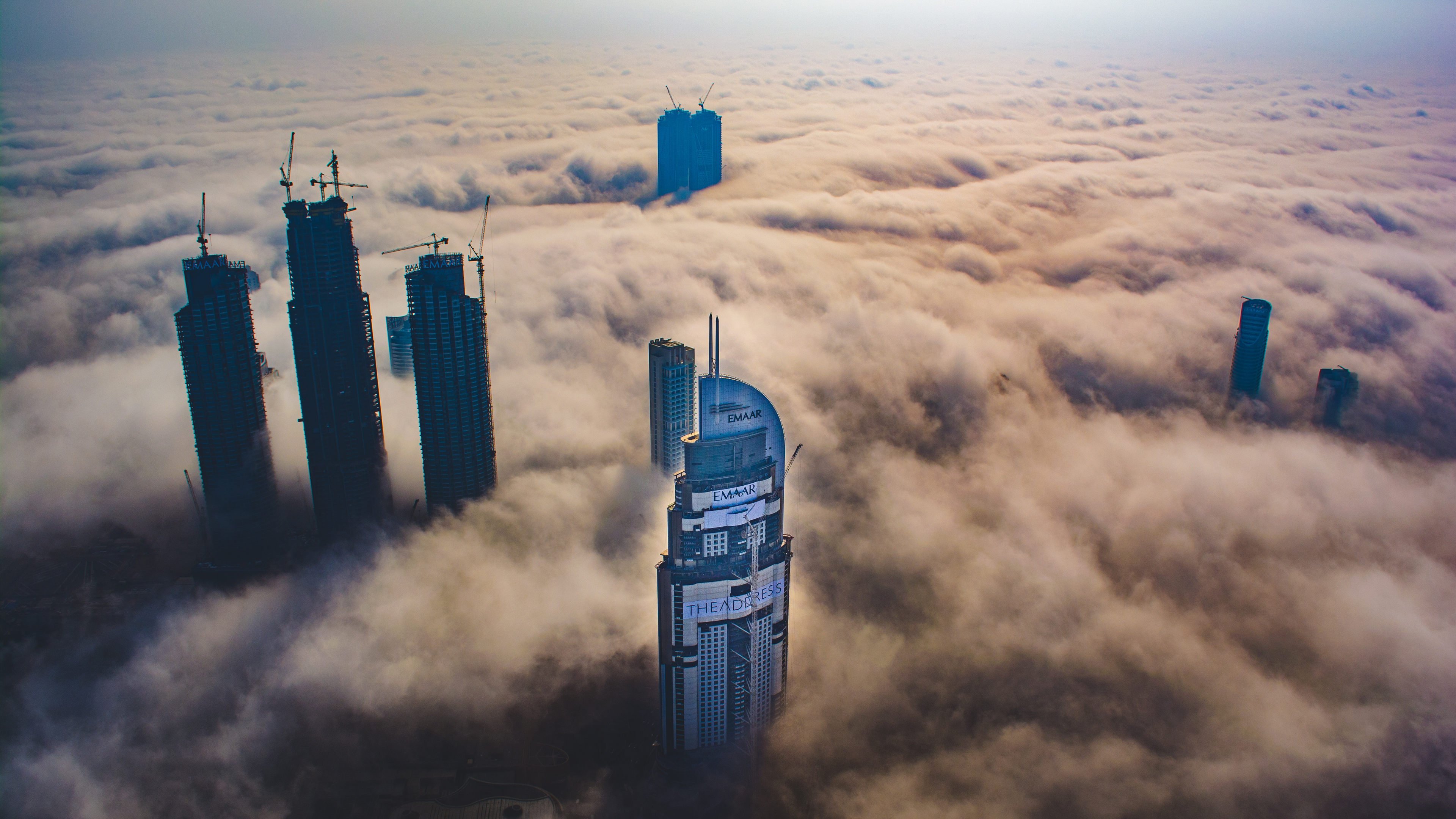 城市 云海 雾海 高楼