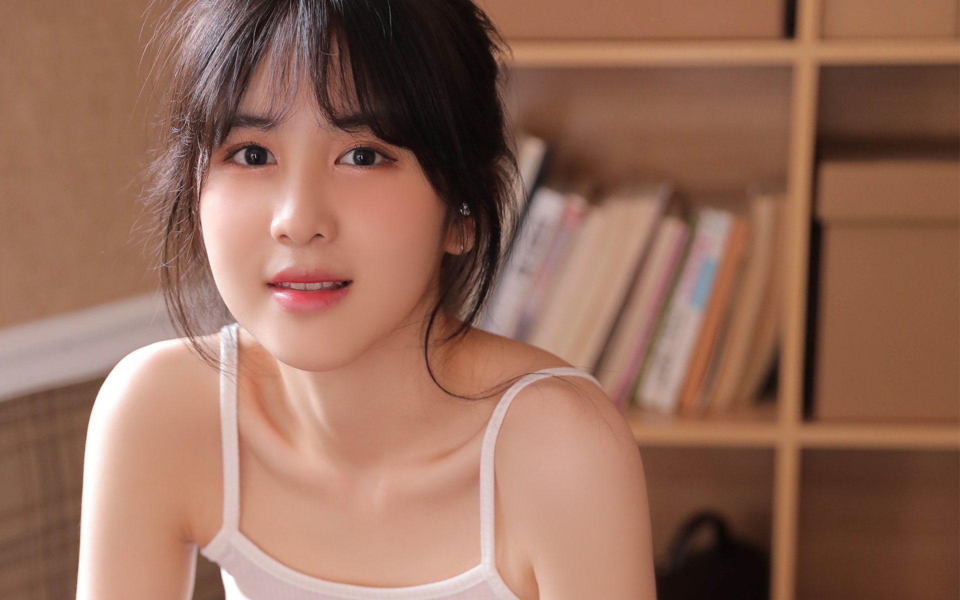 清纯 吊带 长发 文艺 活力 阳光