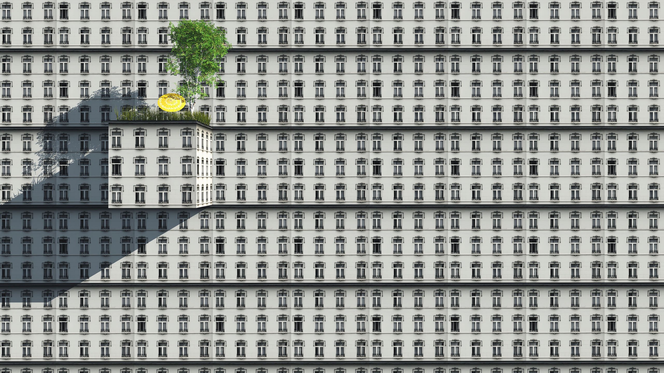 空中花园 楼房 空中楼阁 花台