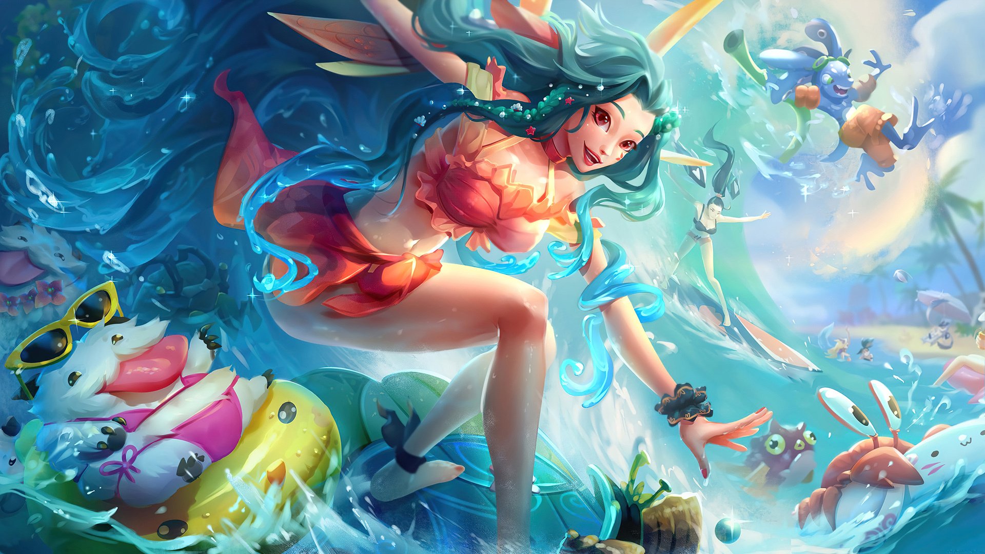 英雄联盟 众星之子 泳池派对 同人 索拉卡