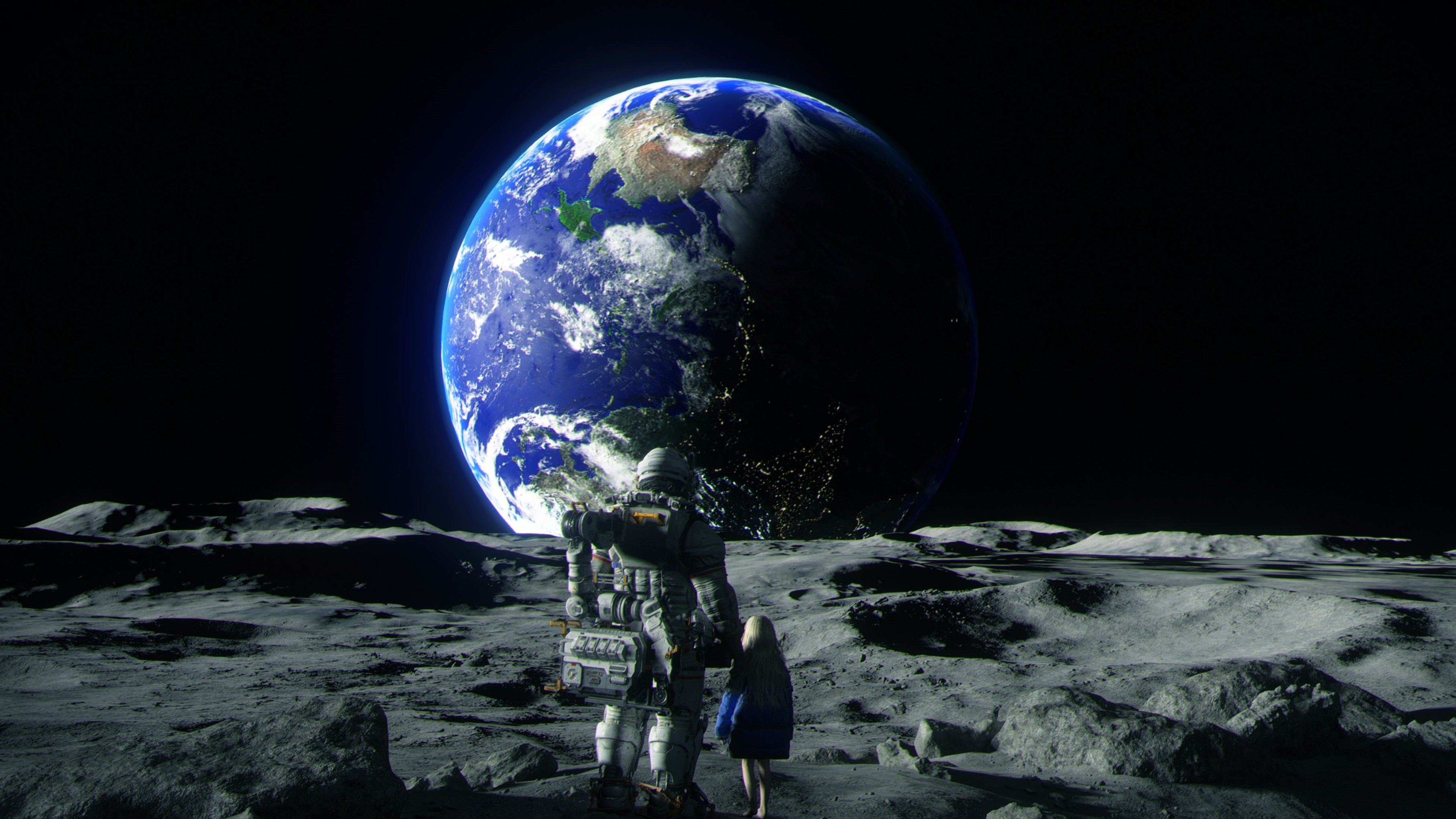 月球 地球 宇宙 行星