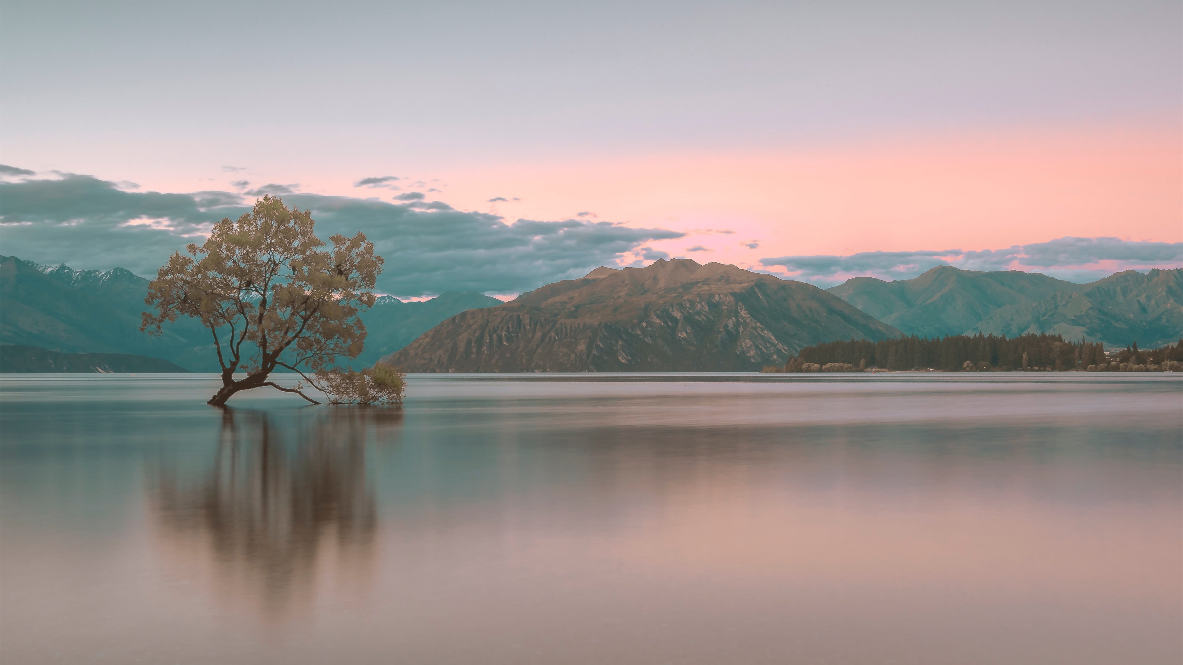 自然风光 湖 晚霞 小岛
