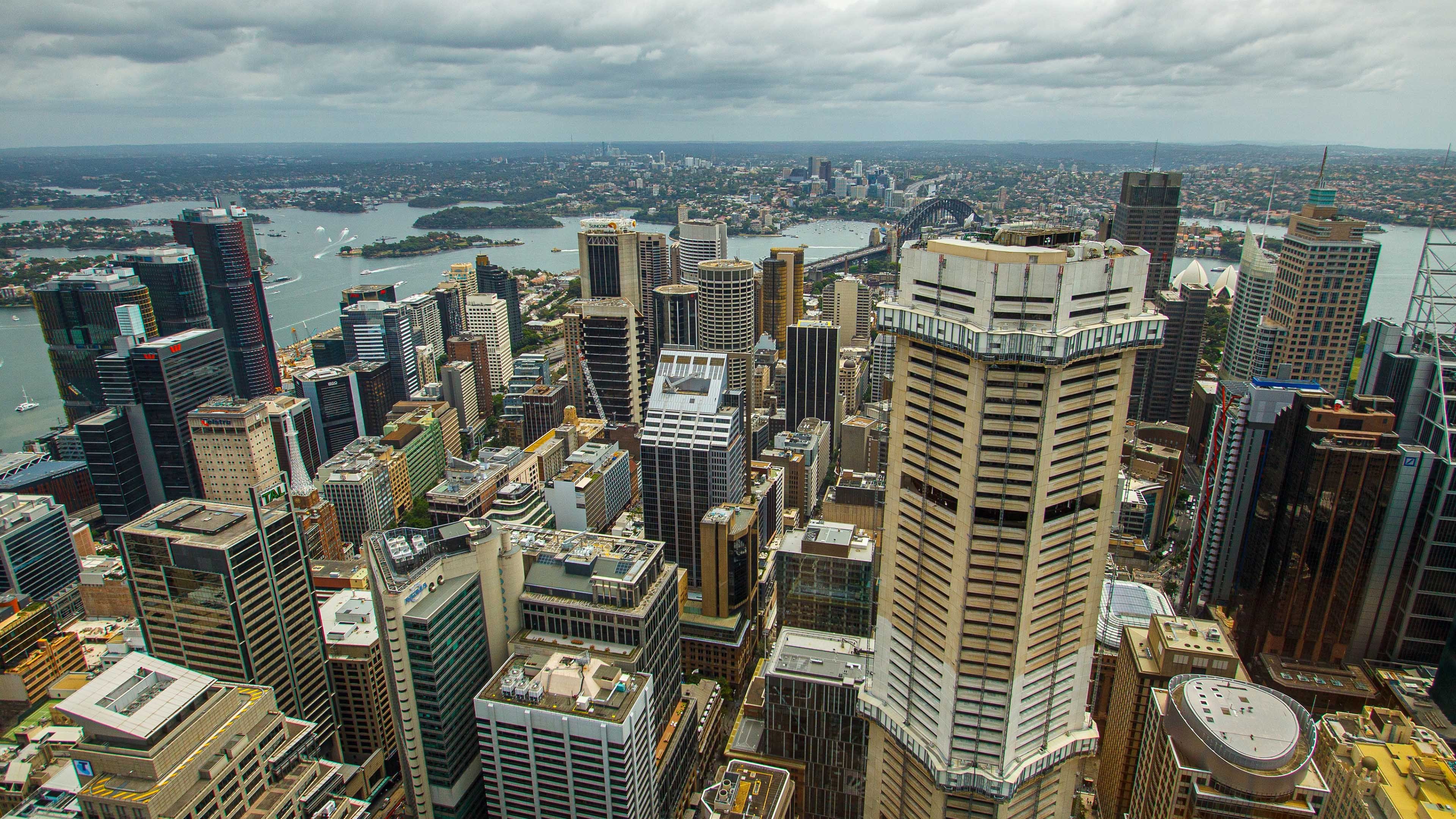 海滨城市 高楼 俯瞰
