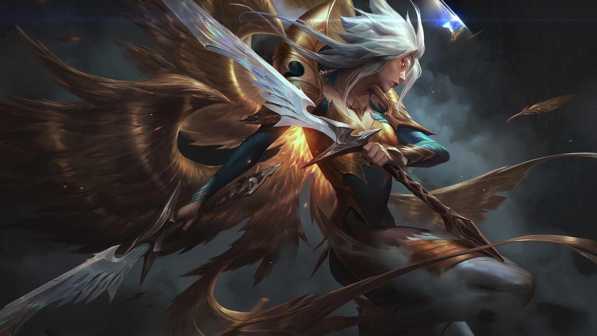 天使 金色翅膀 双手剑