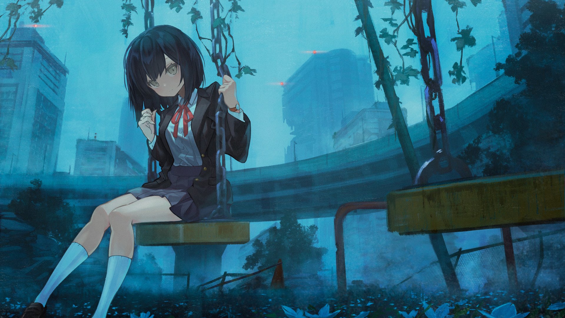 秋天 城市 学妹 放学后