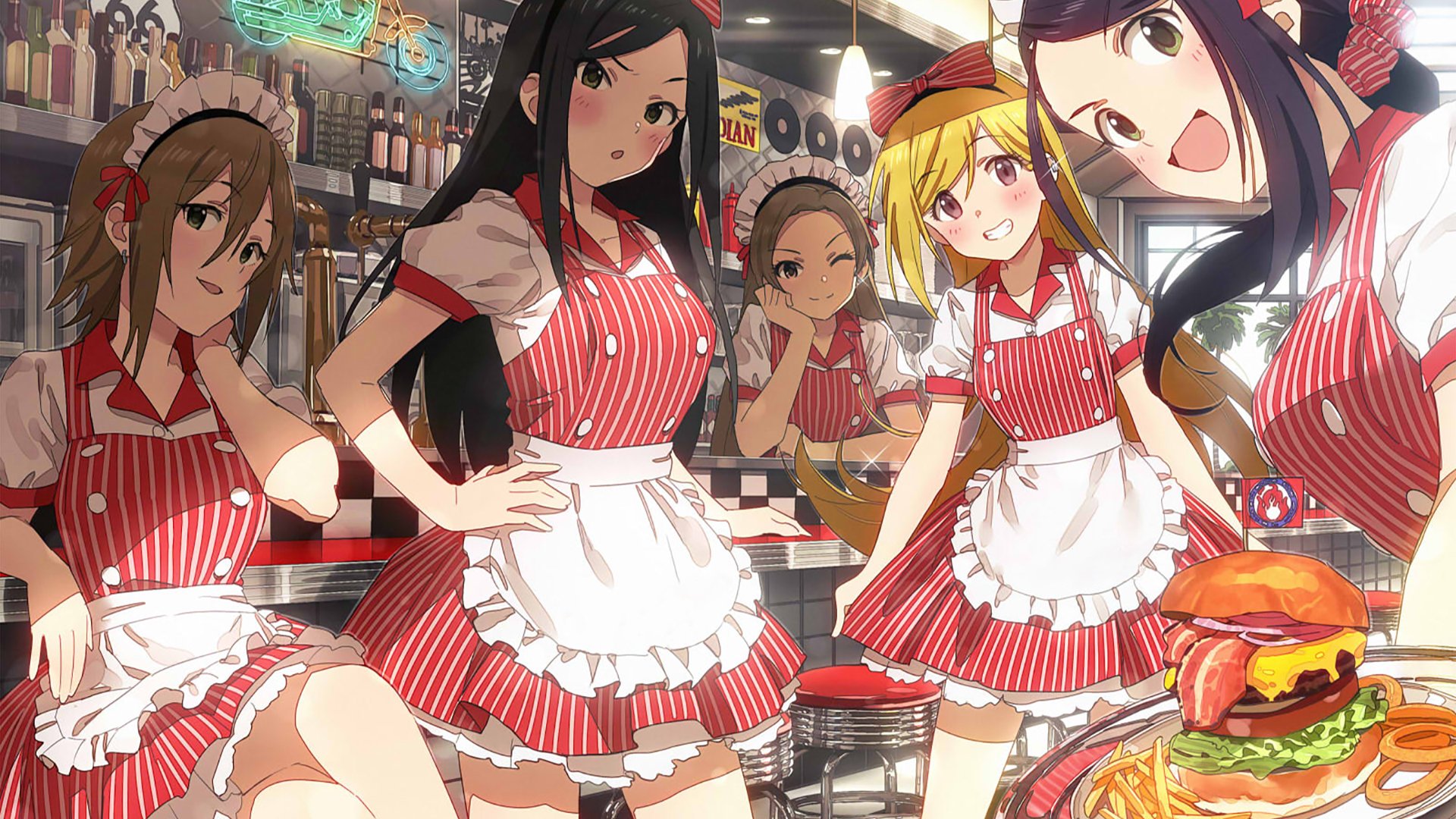 卡通人物 餐厅 汉堡