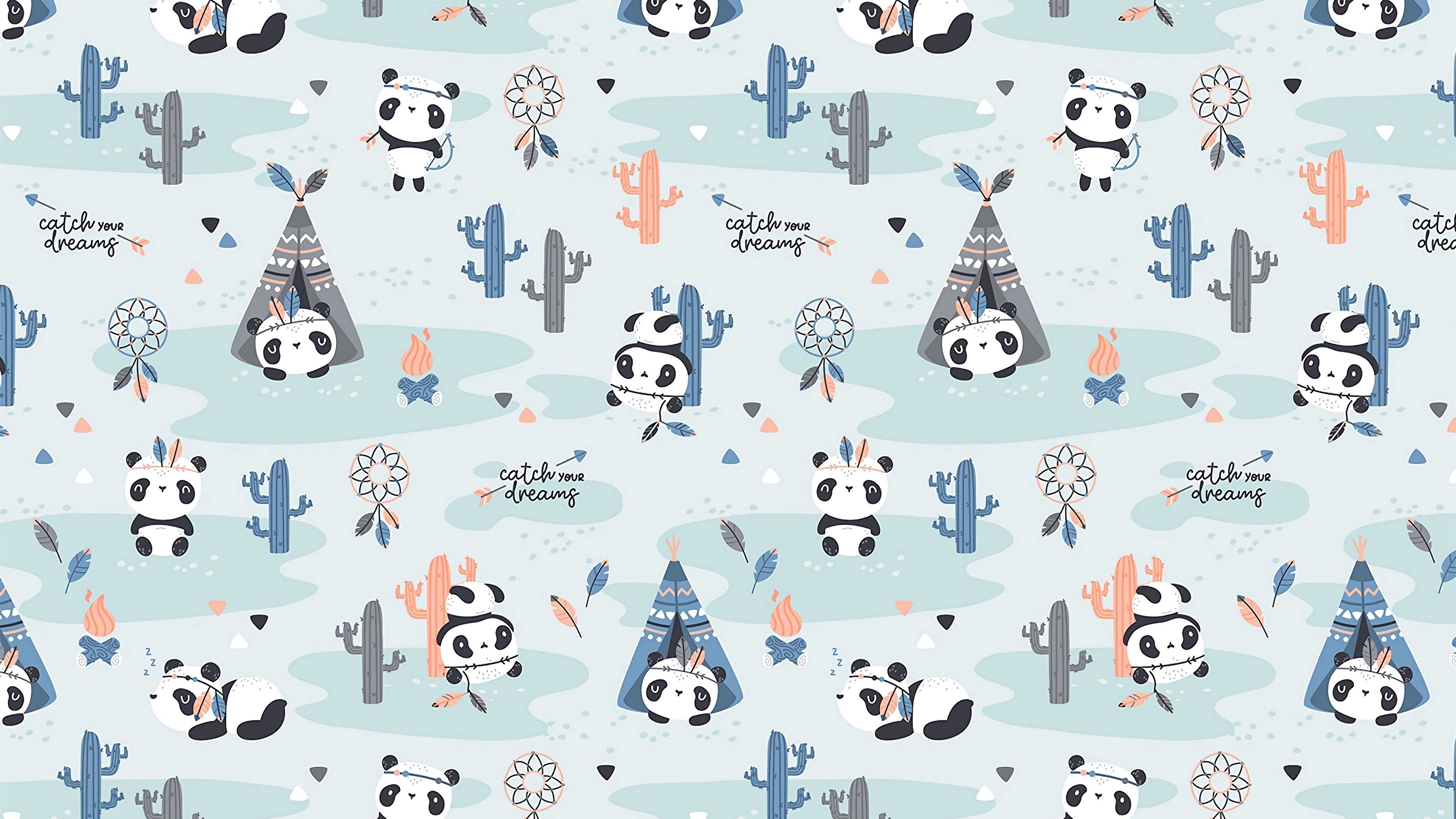 熊猫 密集 画布