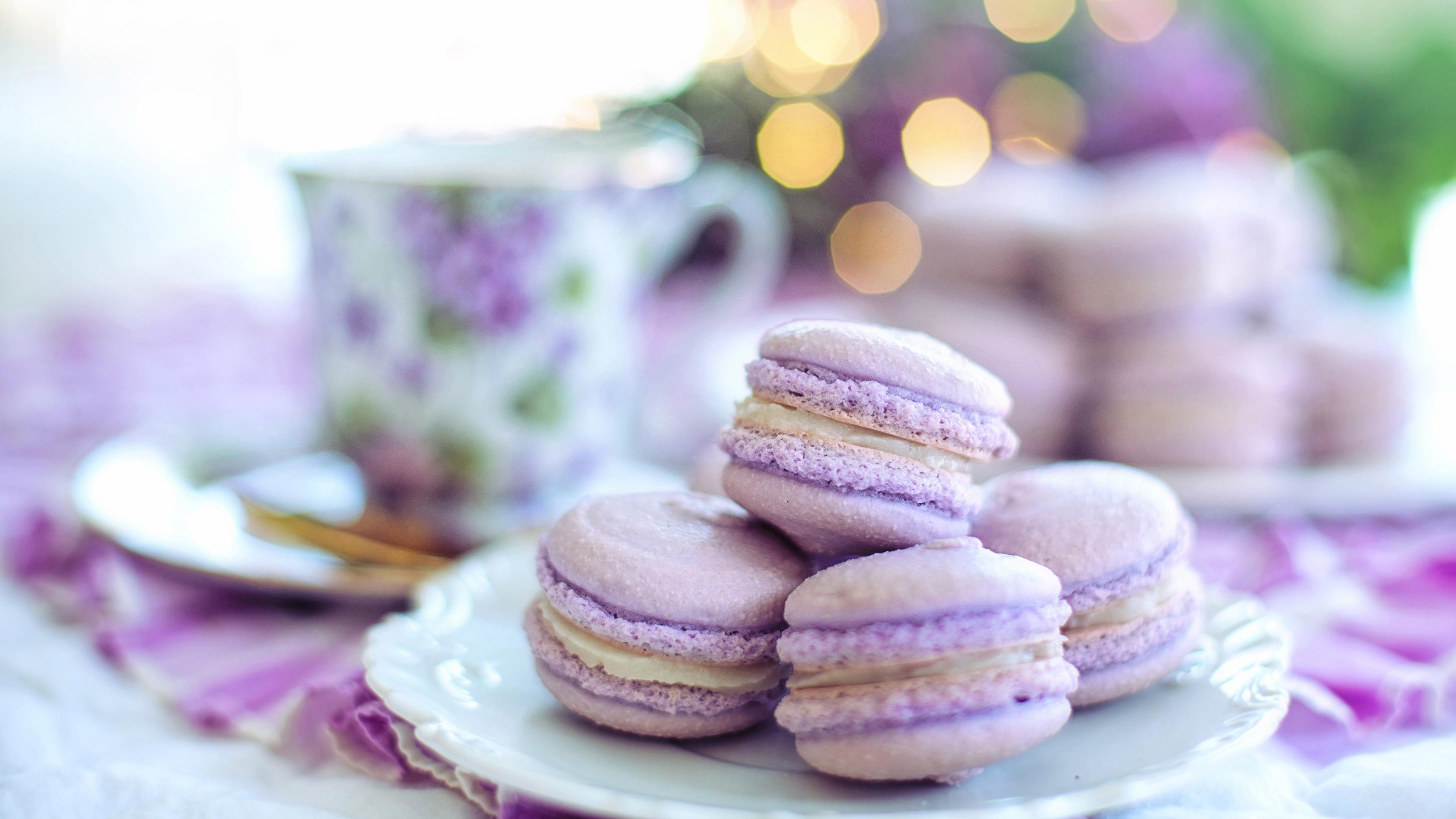 静物写真 马卡龙 甜食 甜品  饼干