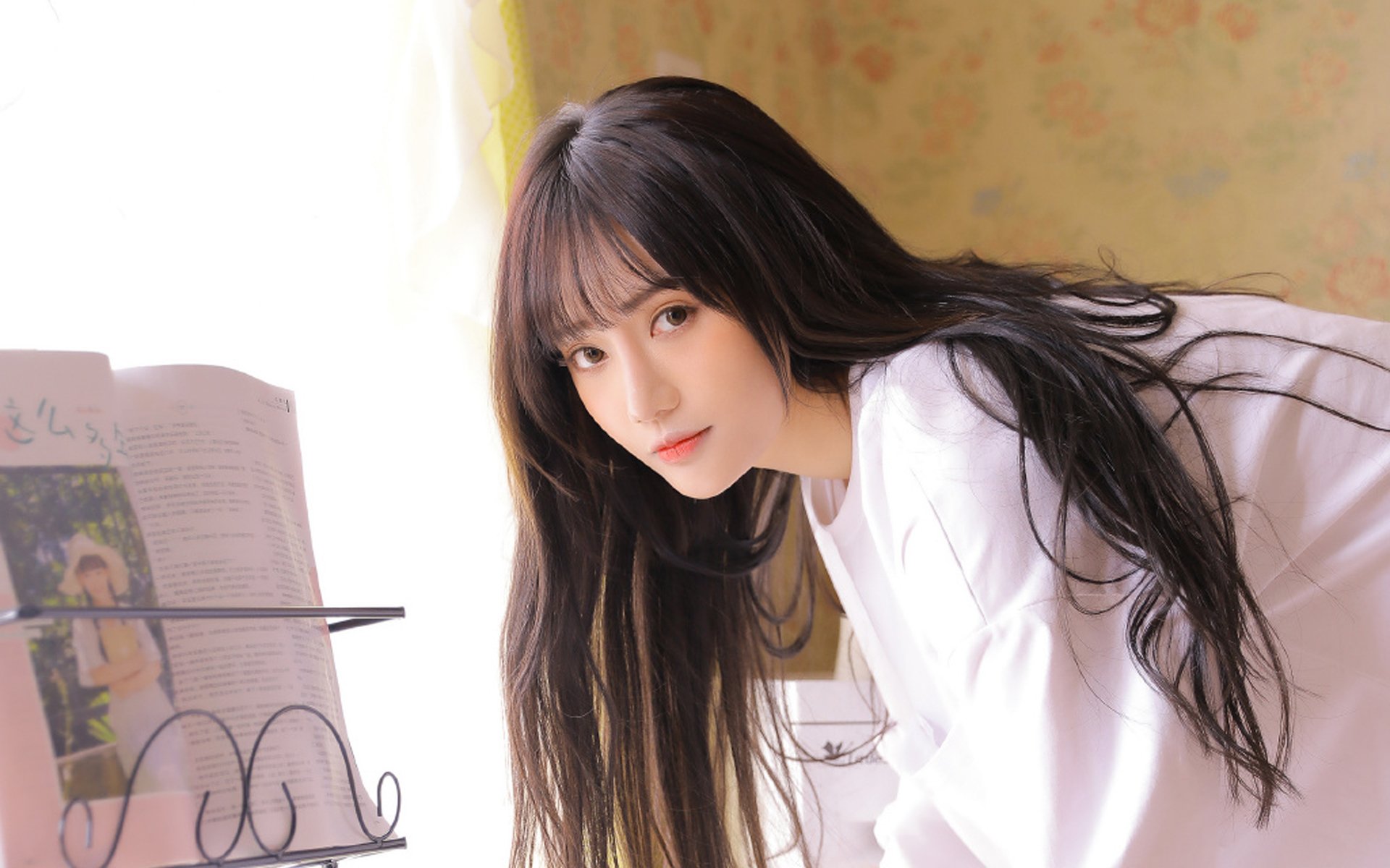 清纯 长发 刘海