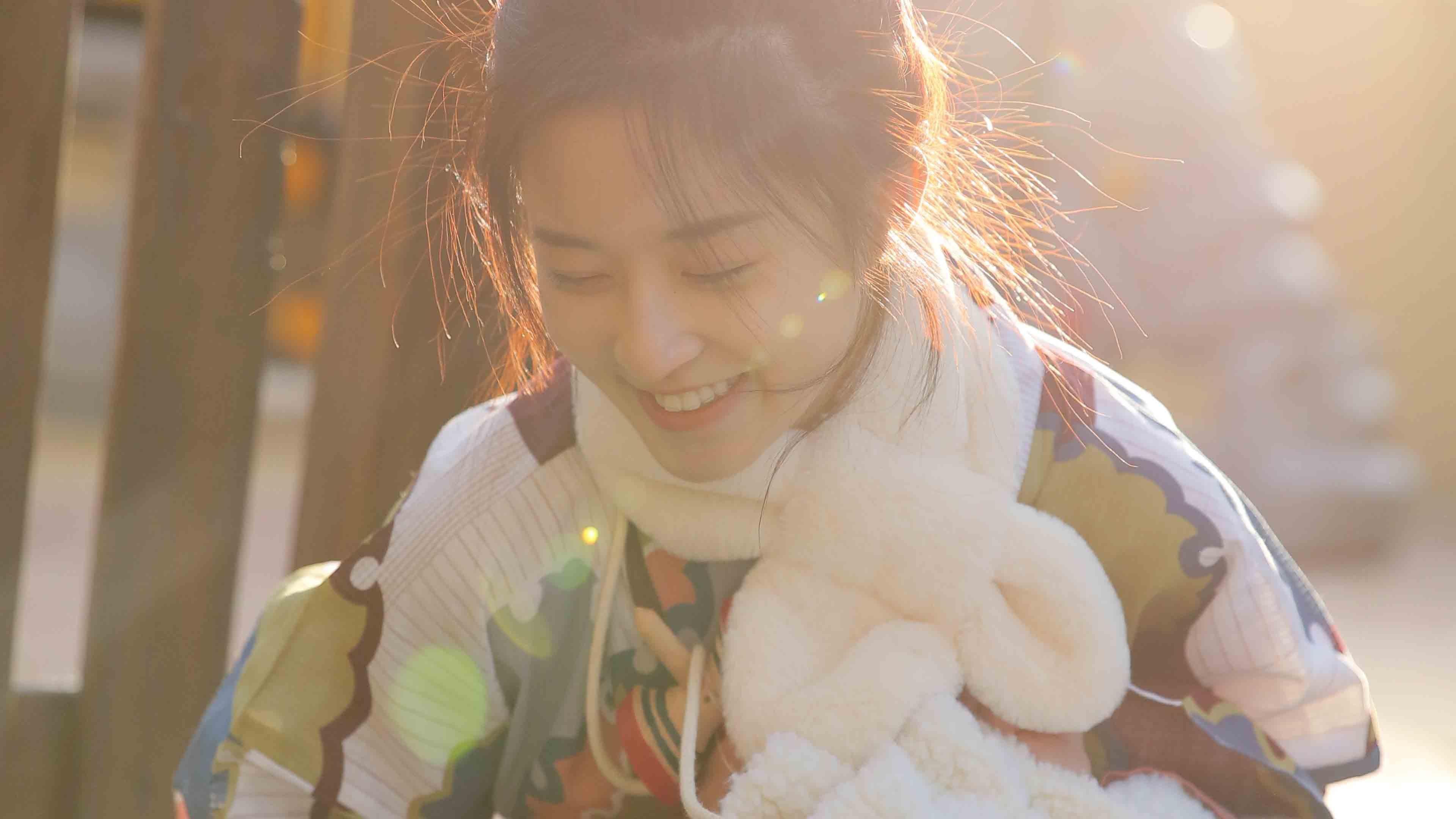 清纯 阳光 围巾 养眼 青春 可爱