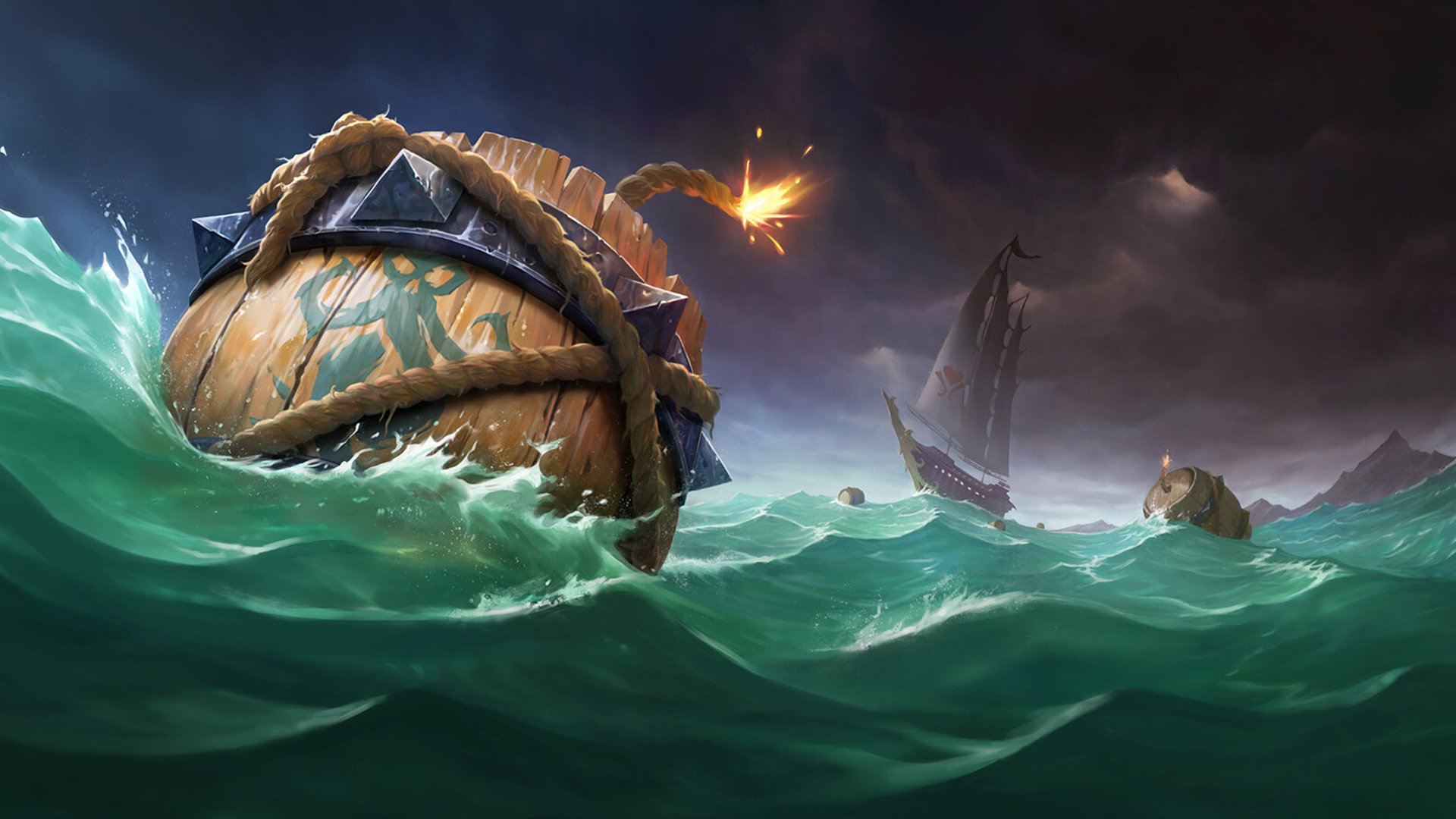 水雷 海岛 海浪 炸药