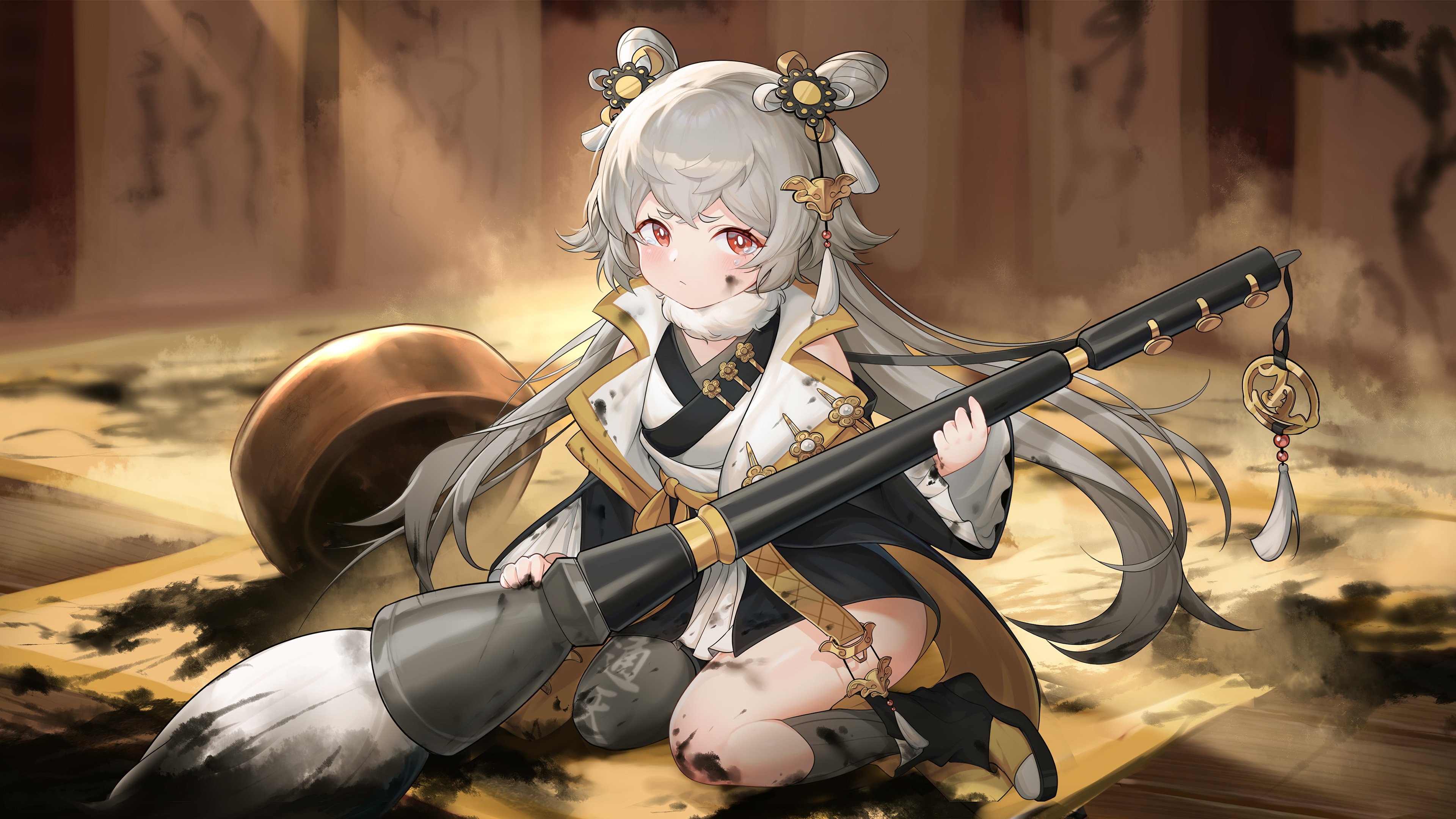 通天 毛笔 书法 写字