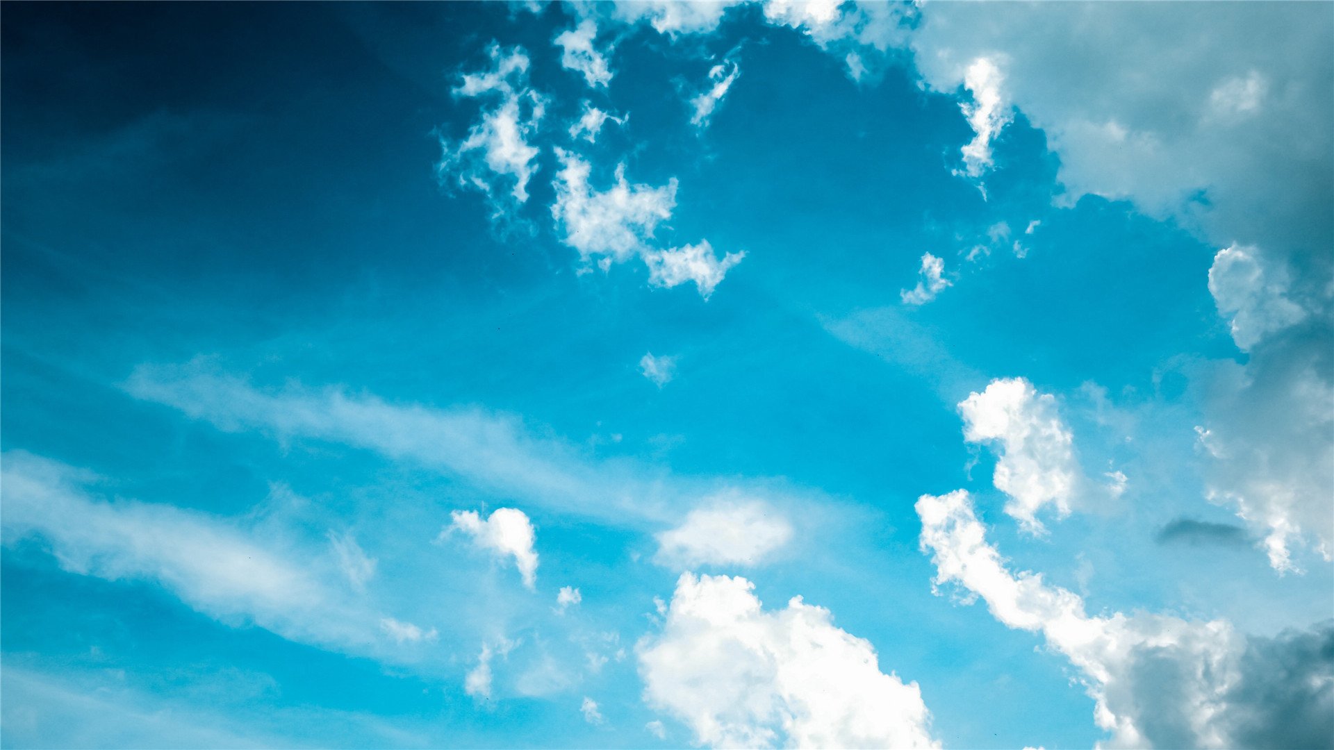 蓝天白云 天空 阳光 云朵