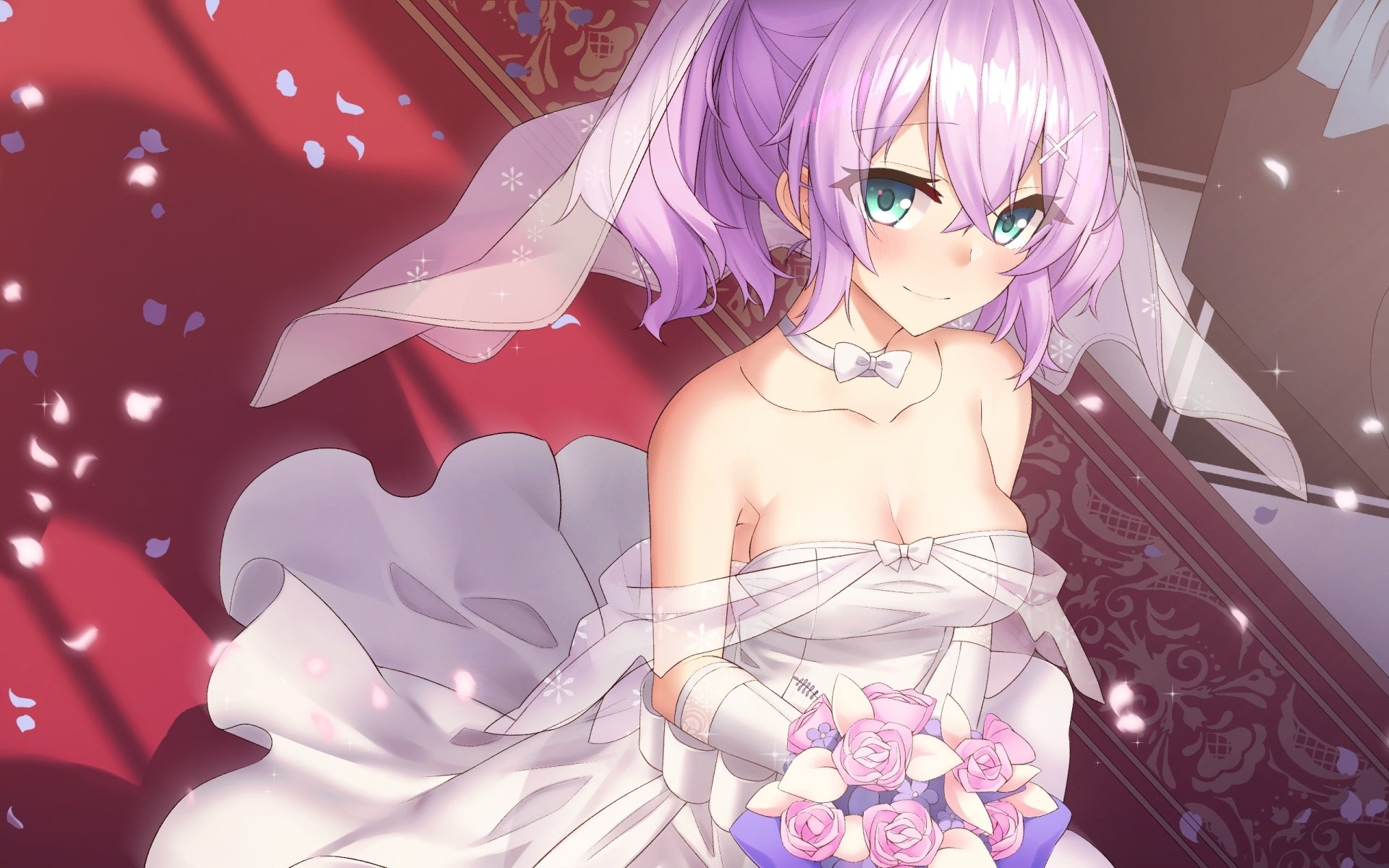 唯美花嫁 少女 插画