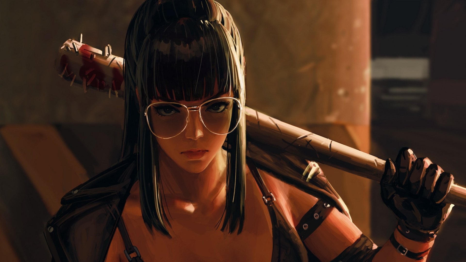 太阳镜 打手 狼牙棒 冷酷 黑社会