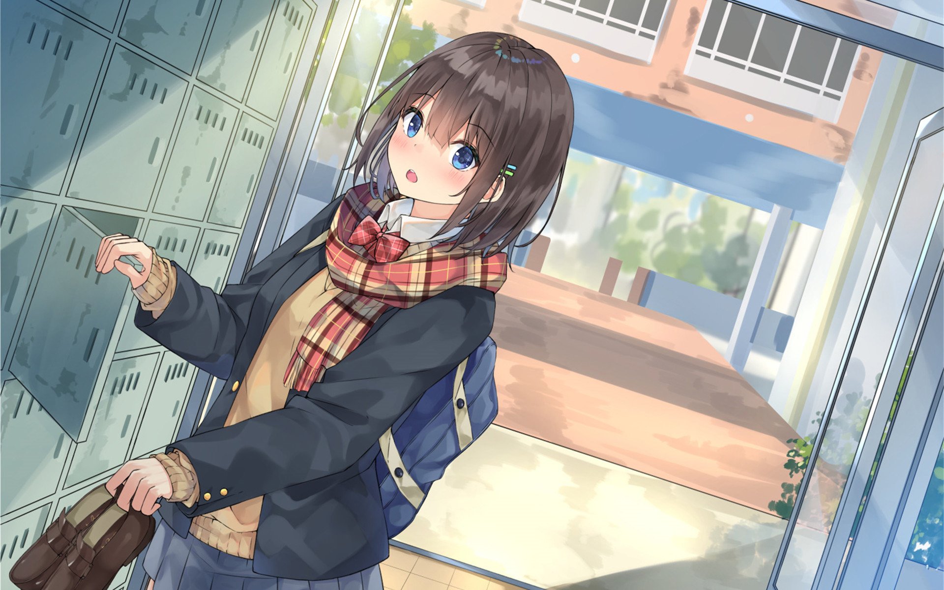 卡通人物 二次元 学校 储物柜