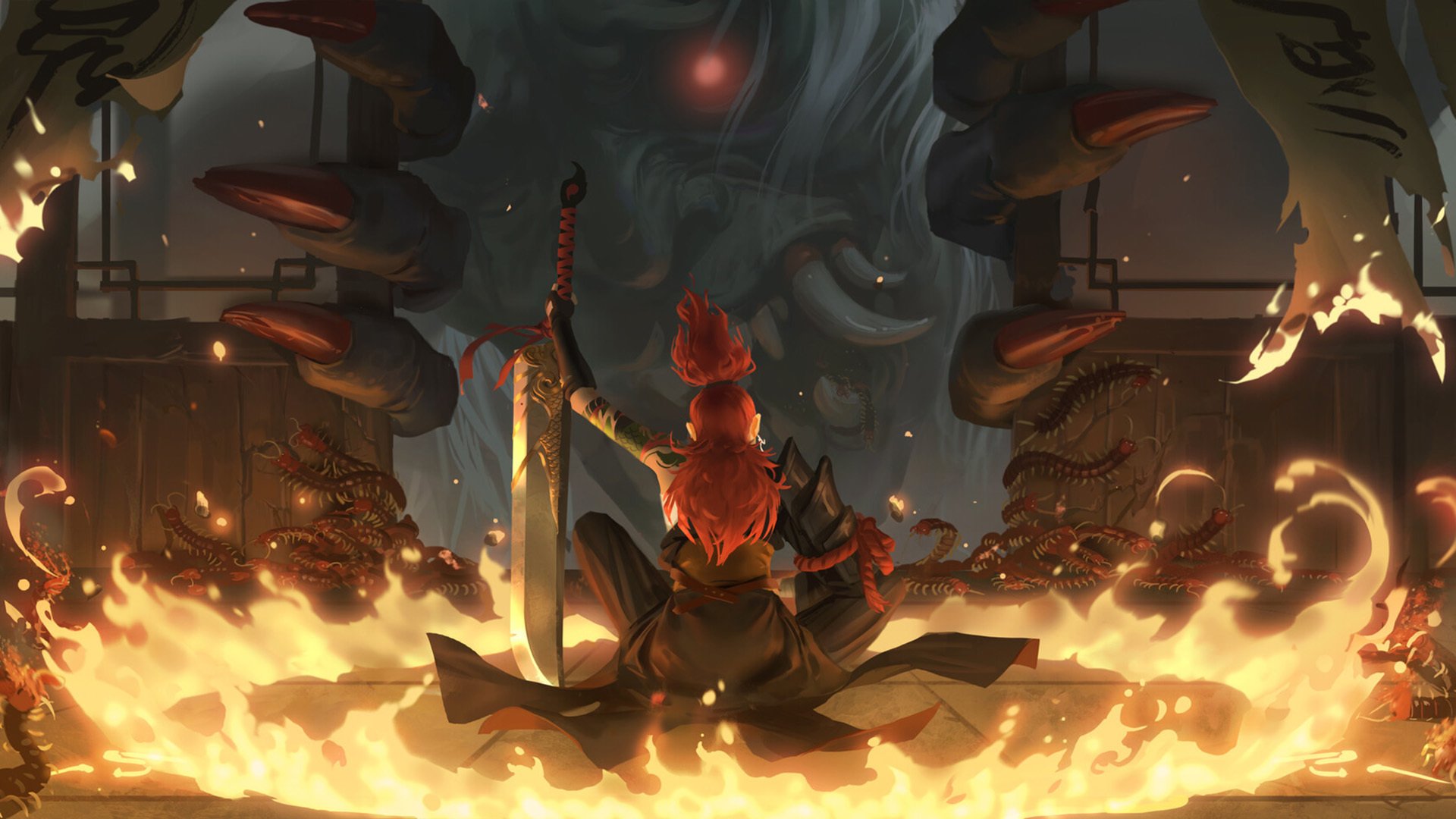 屠龙刀 火焰 鬼手 符咒