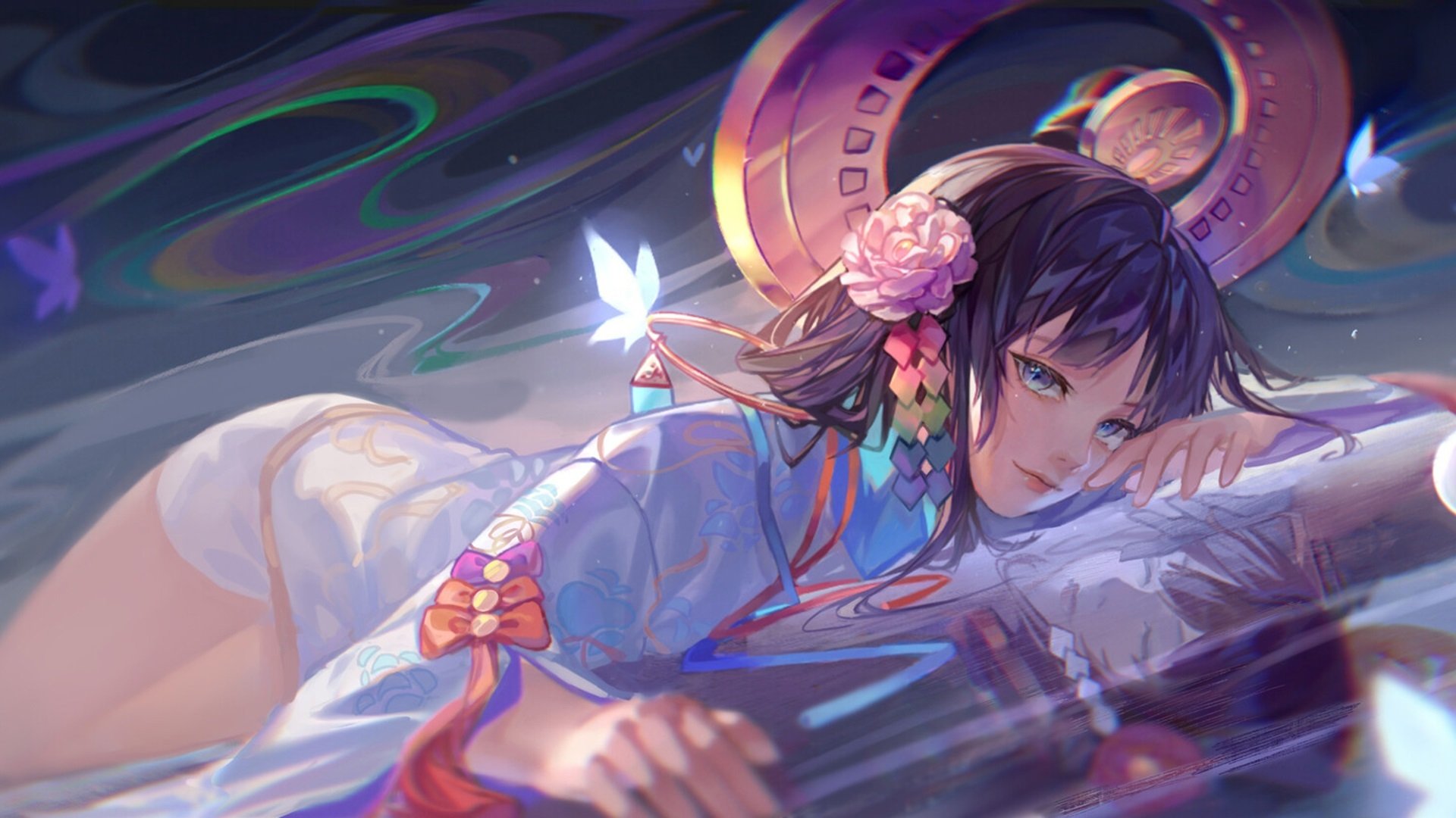 卡通人物 巫女 慵懒 虚空 结界 梦幻