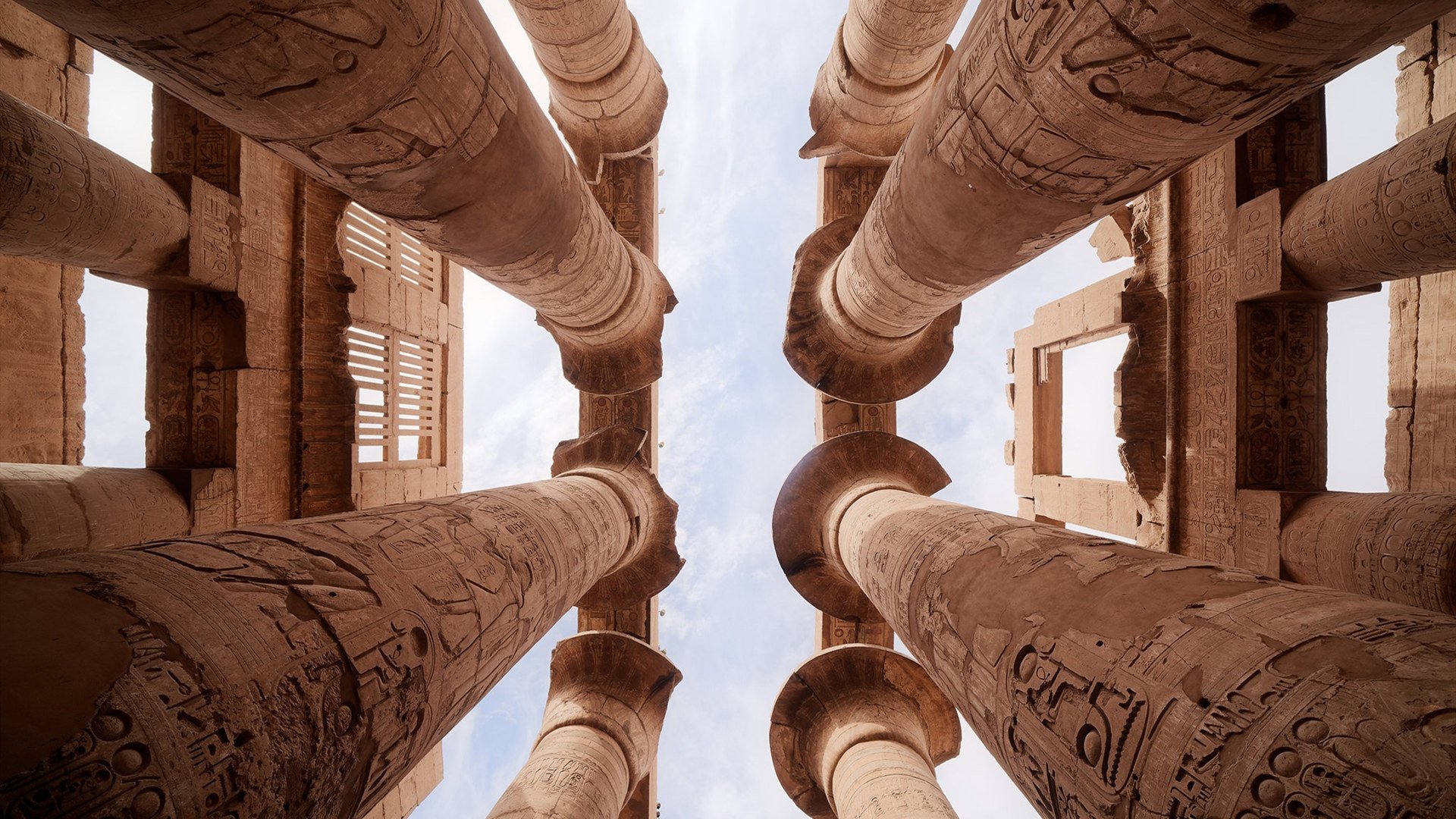 柱子 仰视 雄伟 壮观