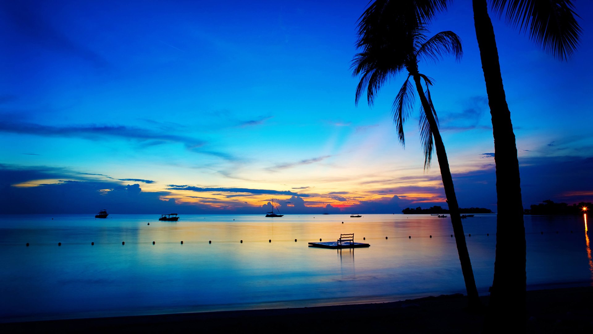 落日余晖  海边  落日  风景