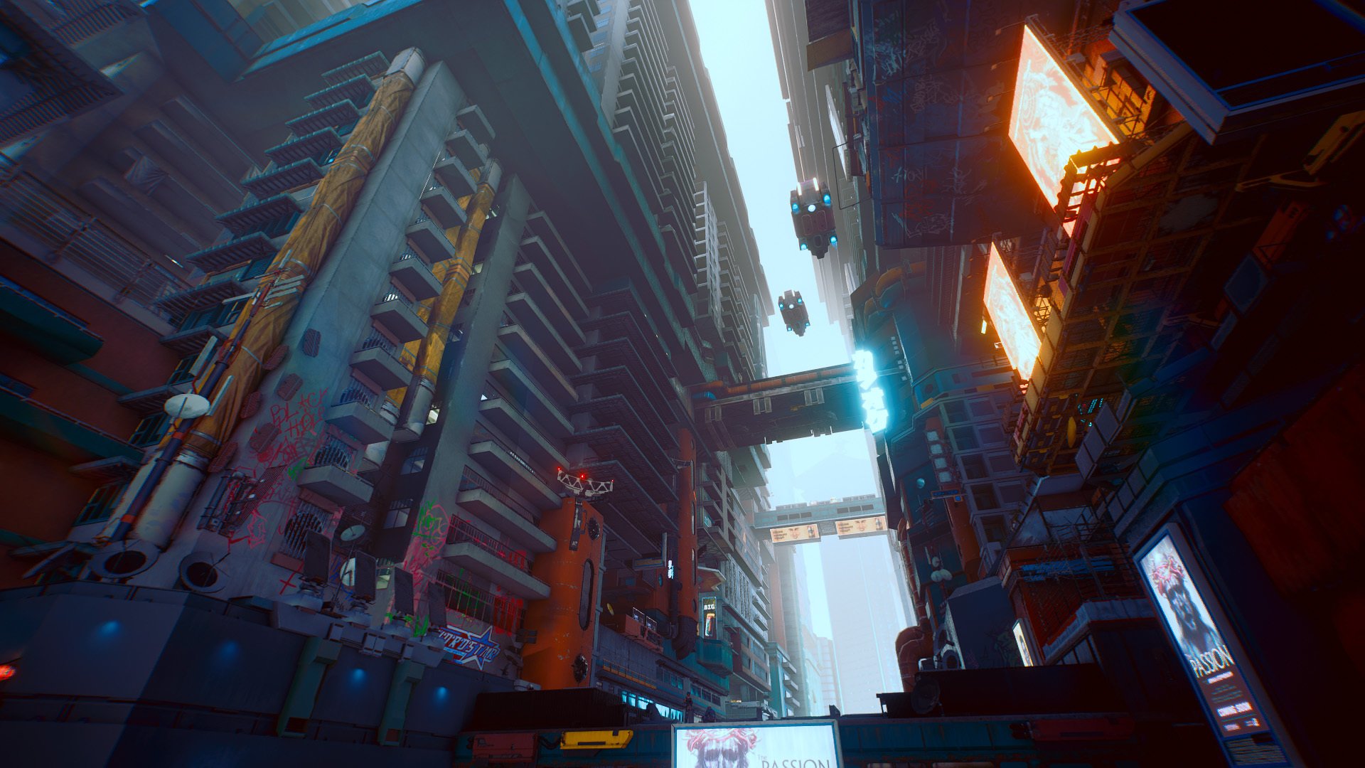 主机游戏 赛博朋克 2077 未来城市 飞行器 高楼