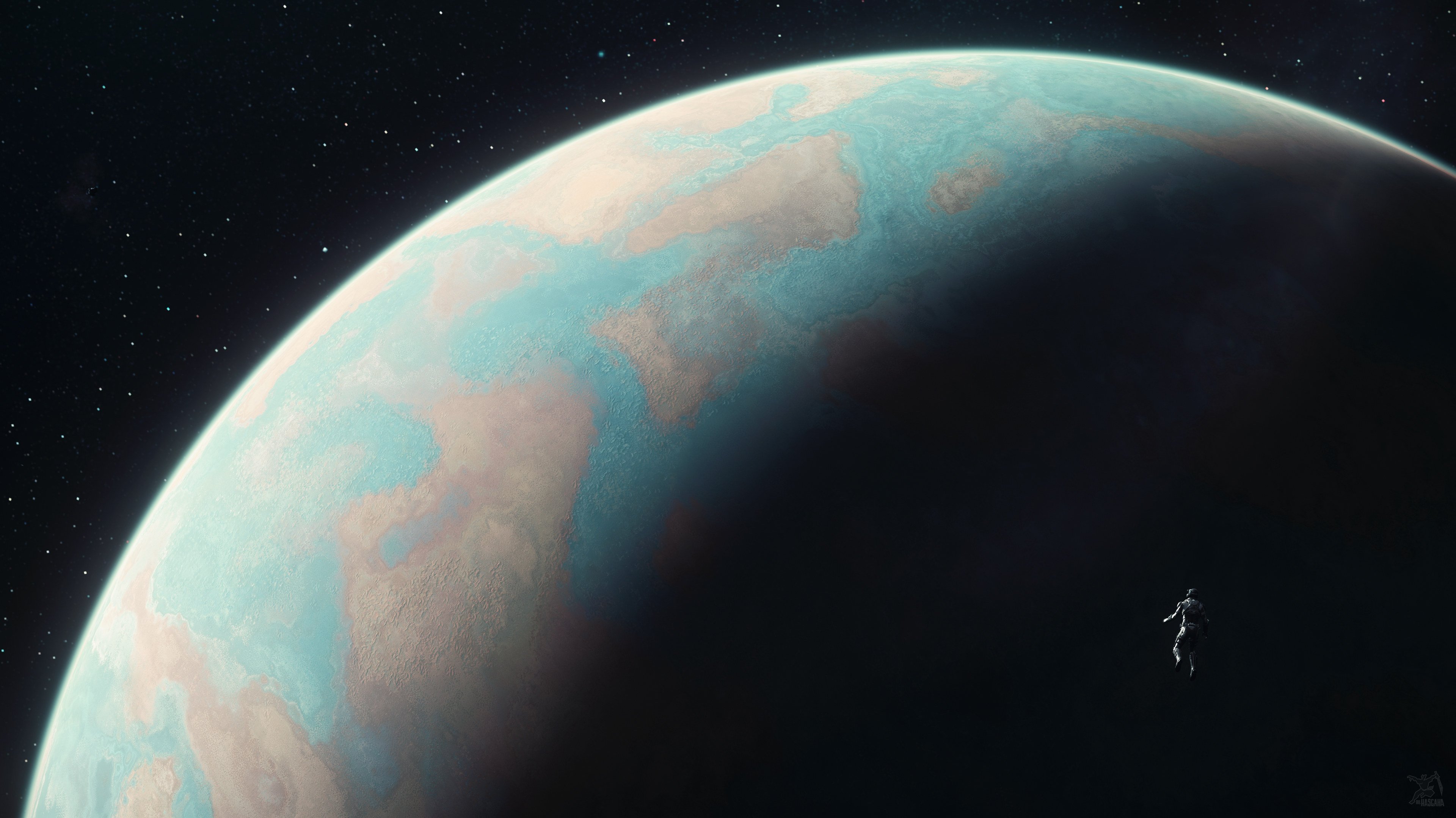 地球 太空 宇航员 宇宙