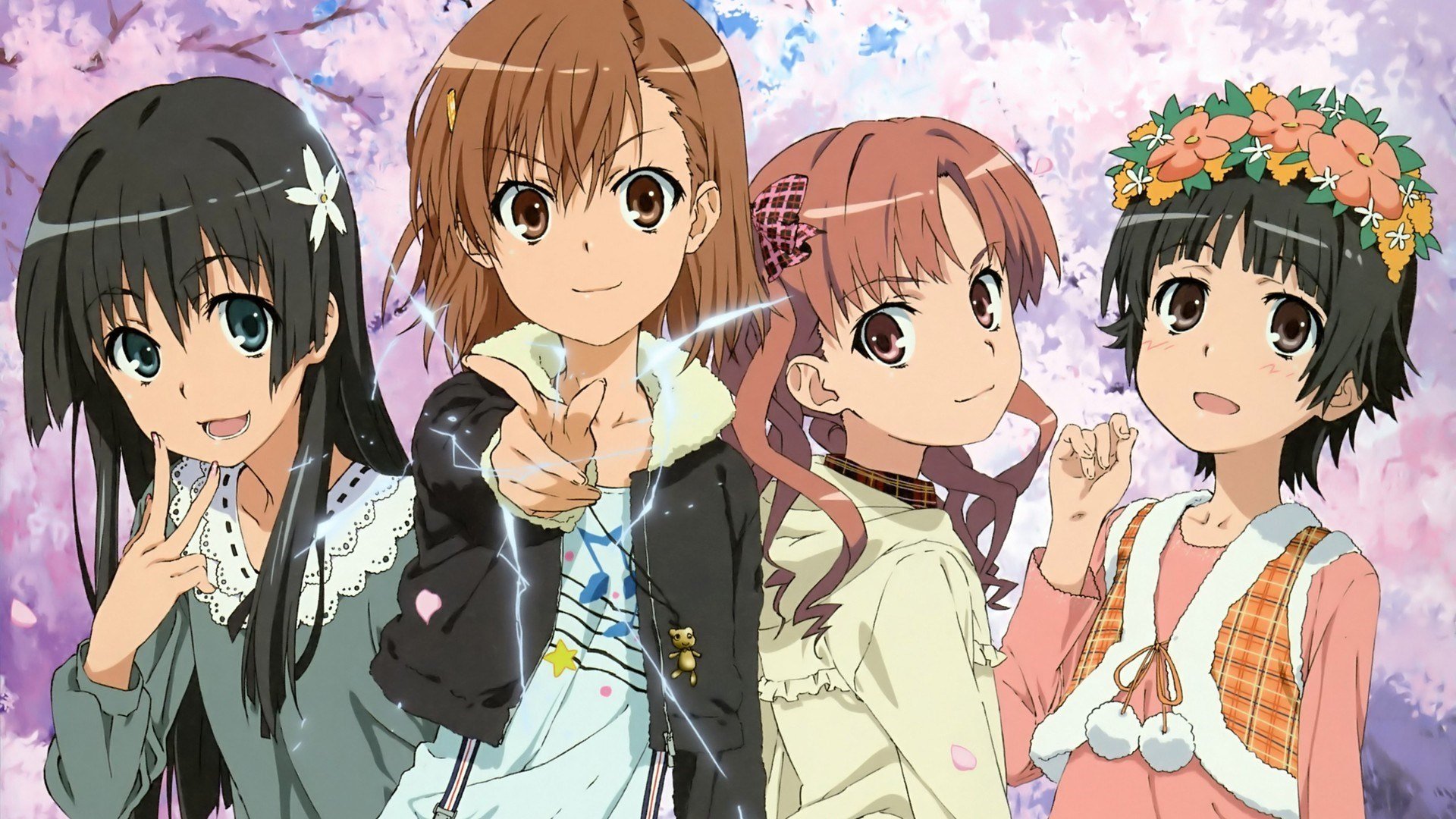 卡通人物 某科学的超电磁炮 二次元 姐妹 学生 校服