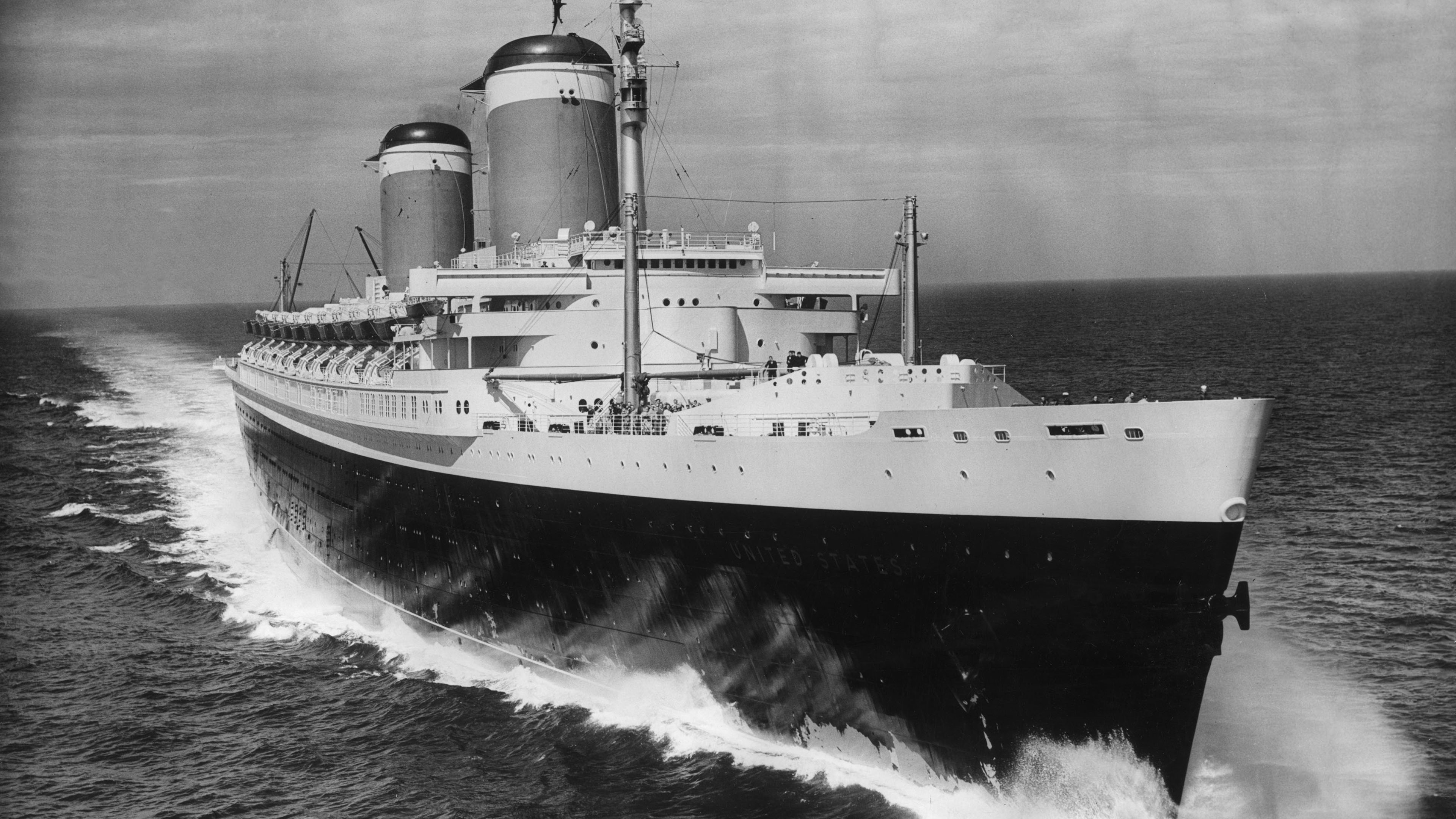 轮船 复古 文艺 海浪 黑白