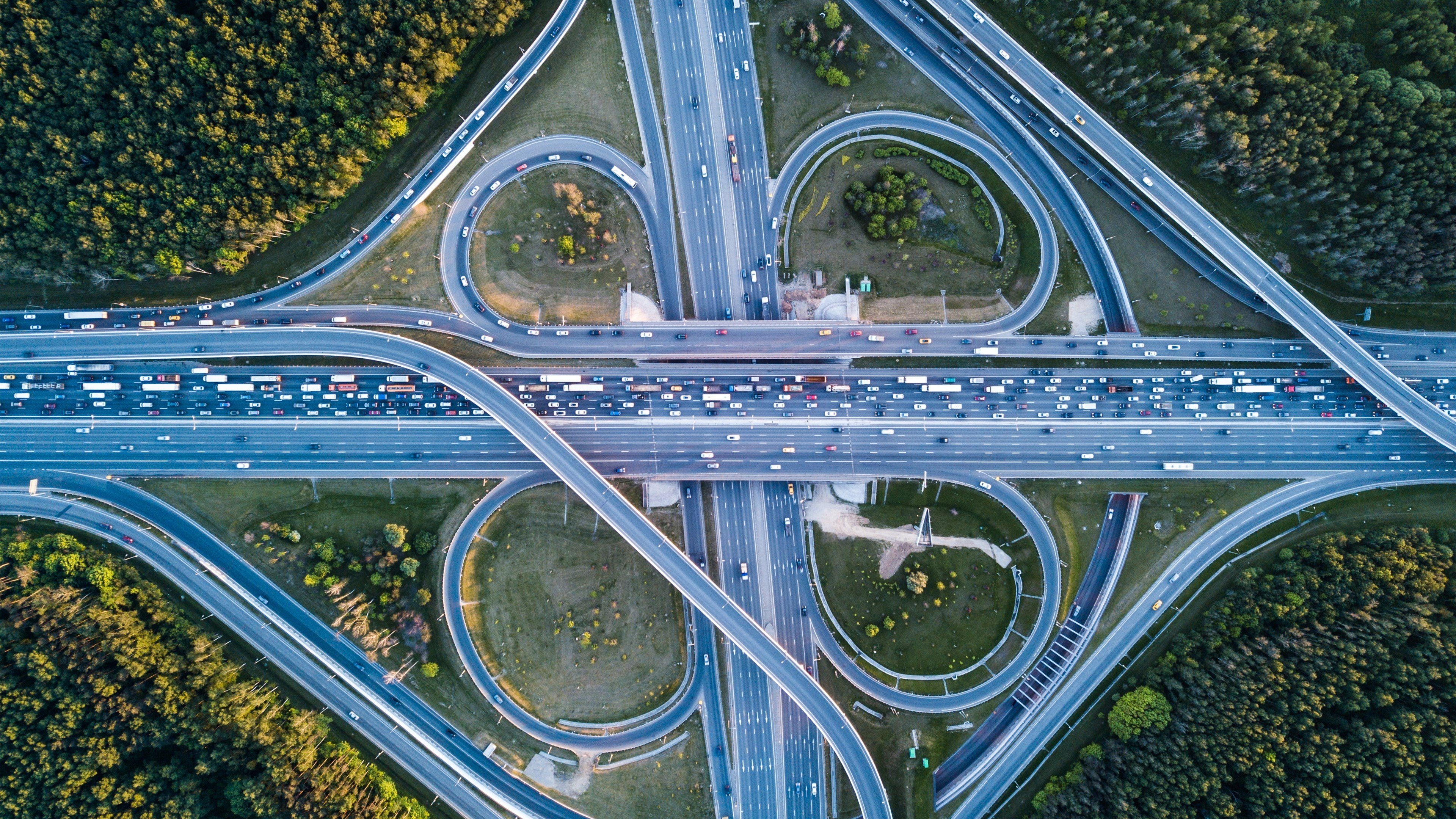 立交桥 交通 航拍