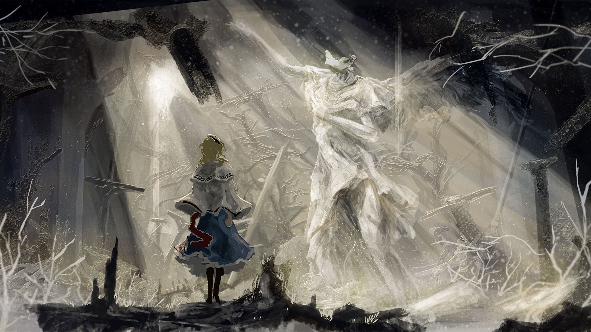 遗迹 雕像 阳光 祈祷 废墟