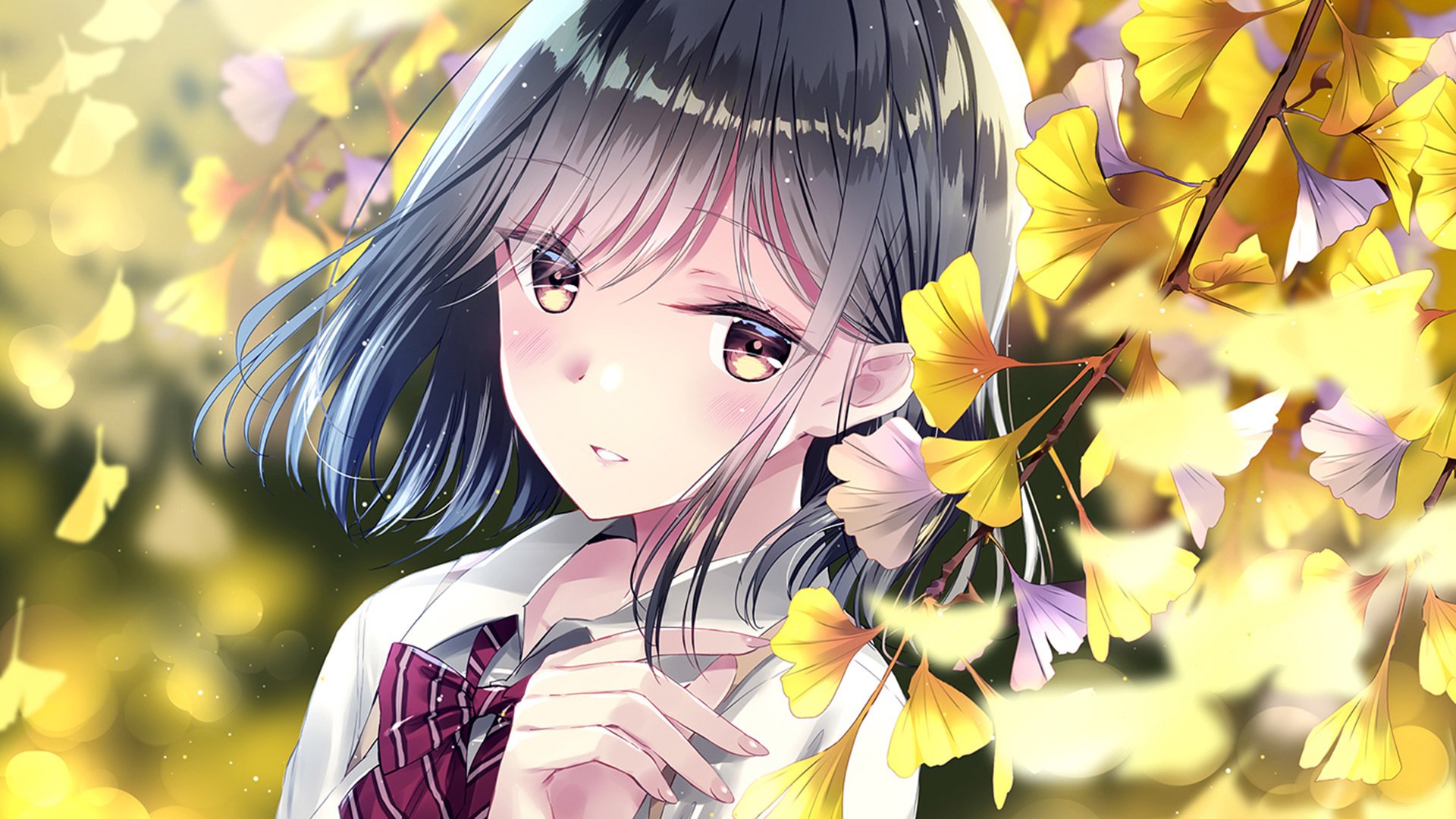 二次元 学妹 银杏 蝴蝶结