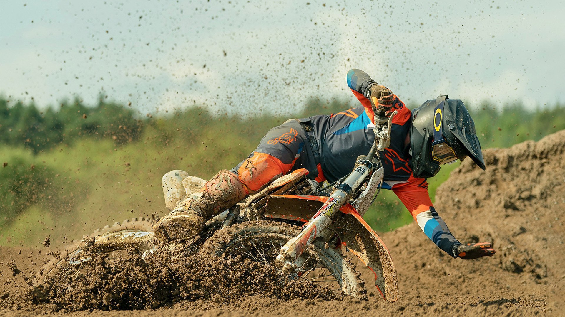摩托车 越野 竞赛 泥土