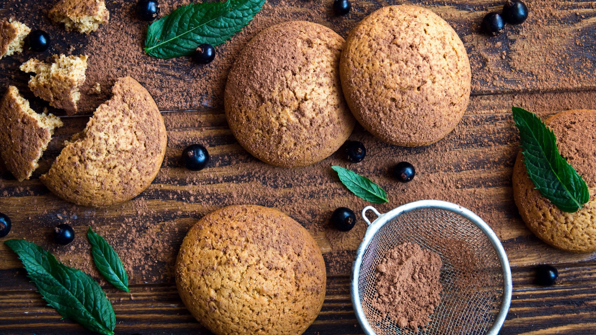 静物写真 饼干 蓝莓