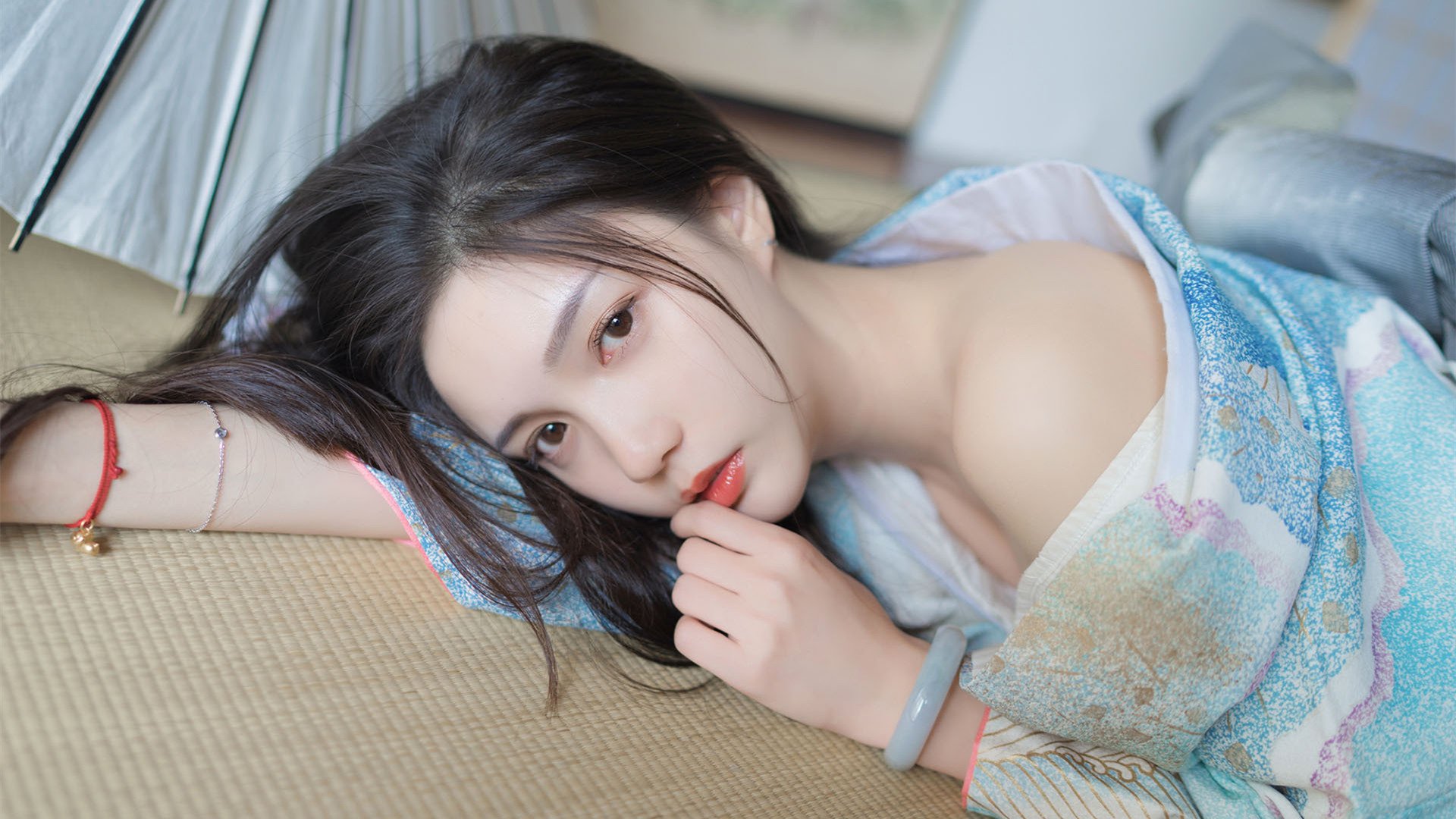 性感女神 手镯 长发 美肩